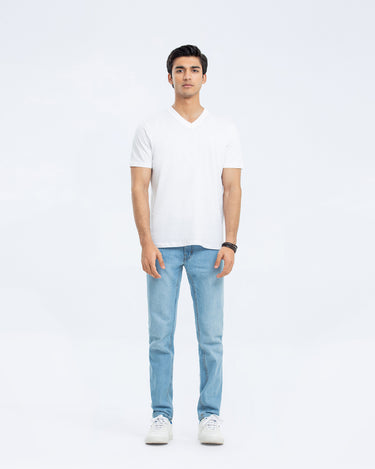 Regular Fit V- Neck Basic Tee - FMTBT24-011