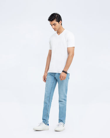 Regular Fit V- Neck Basic Tee - FMTBT24-011