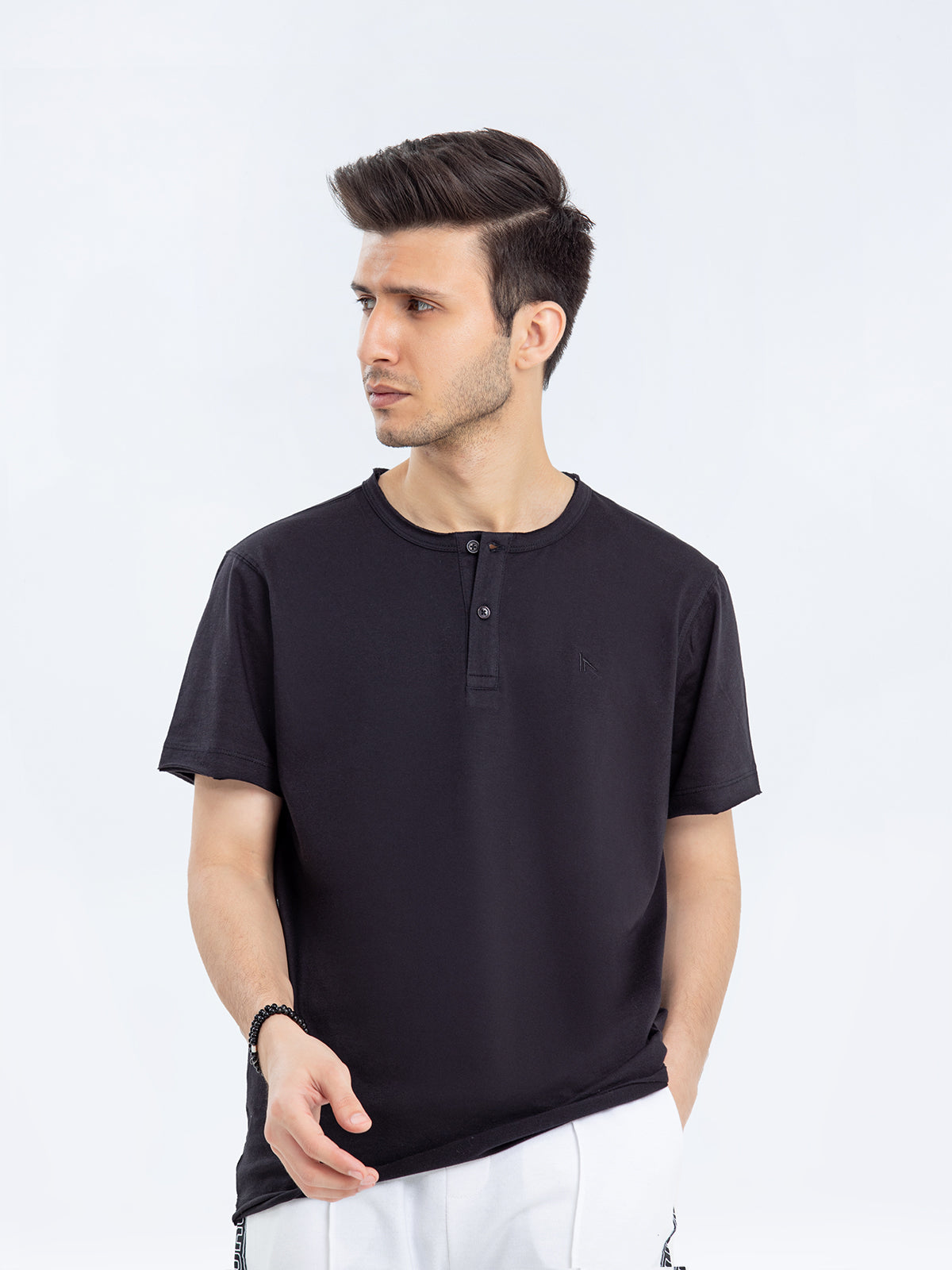 Regular Fit Half Sleeves Henley