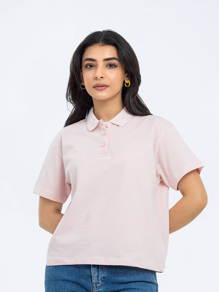 Boxy Crop Polo Shirt - FWTPS24-008