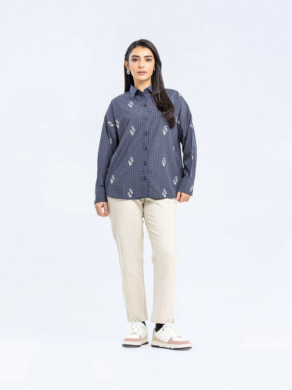 Embroidered Button Up Shirt - FWTS23-132