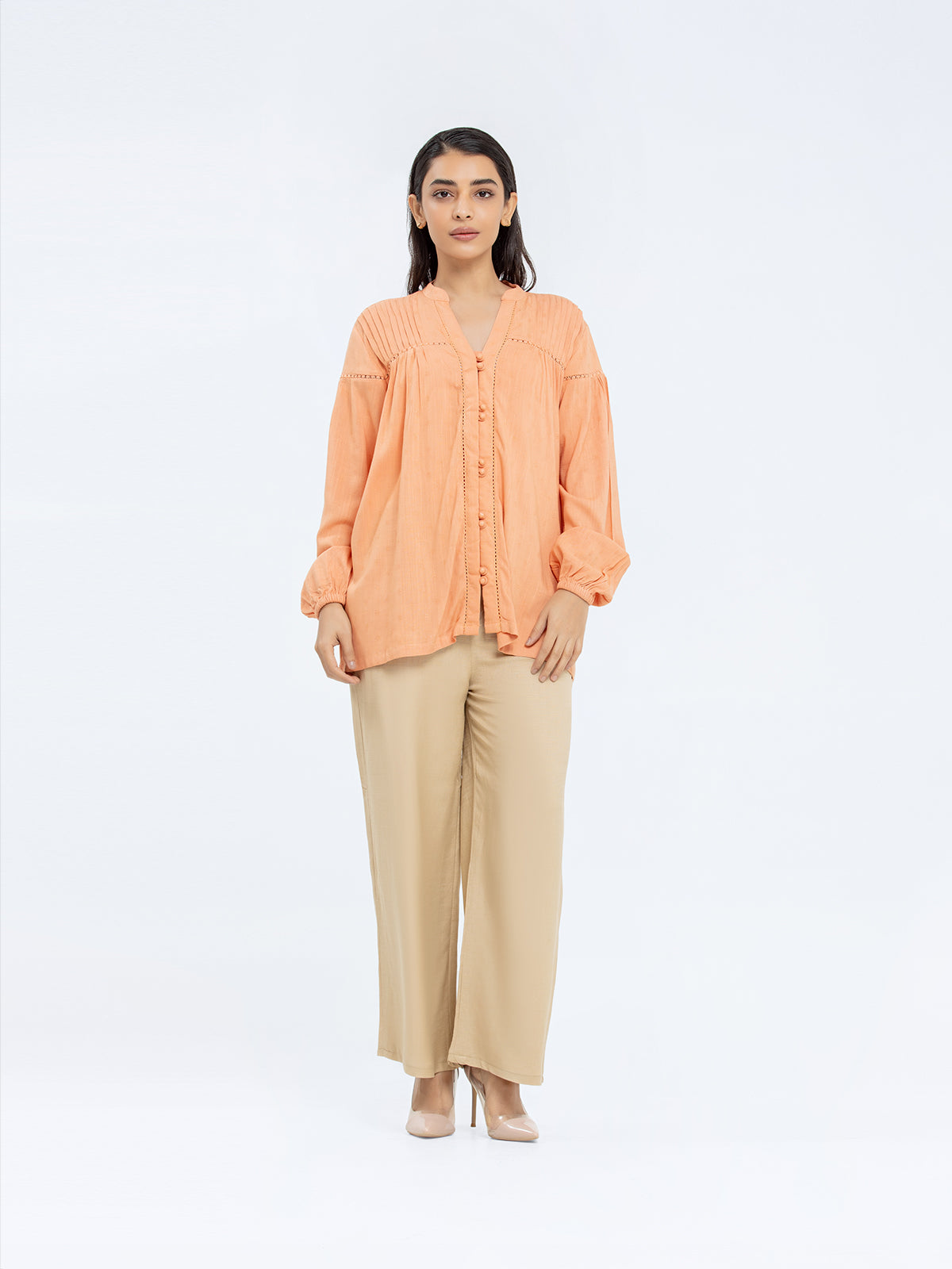 Band Collar Western Top - FWTTB24-028