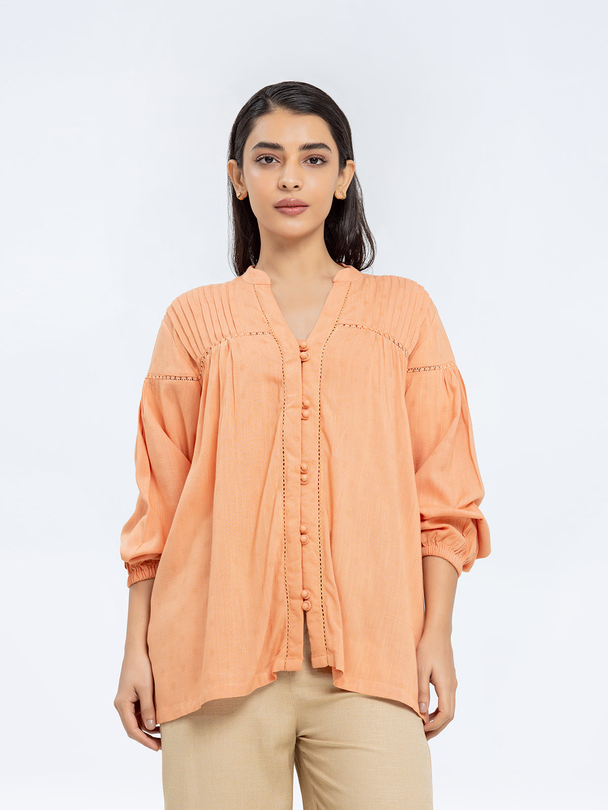 Band Collar Western Top - FWTTB24-028