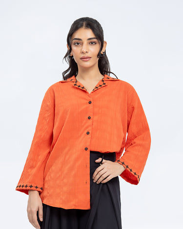 Relaxed Fit Button Up Shirt - FWTS24-057