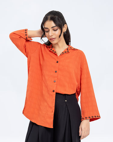 Relaxed Fit Button Up Shirt - FWTS24-057