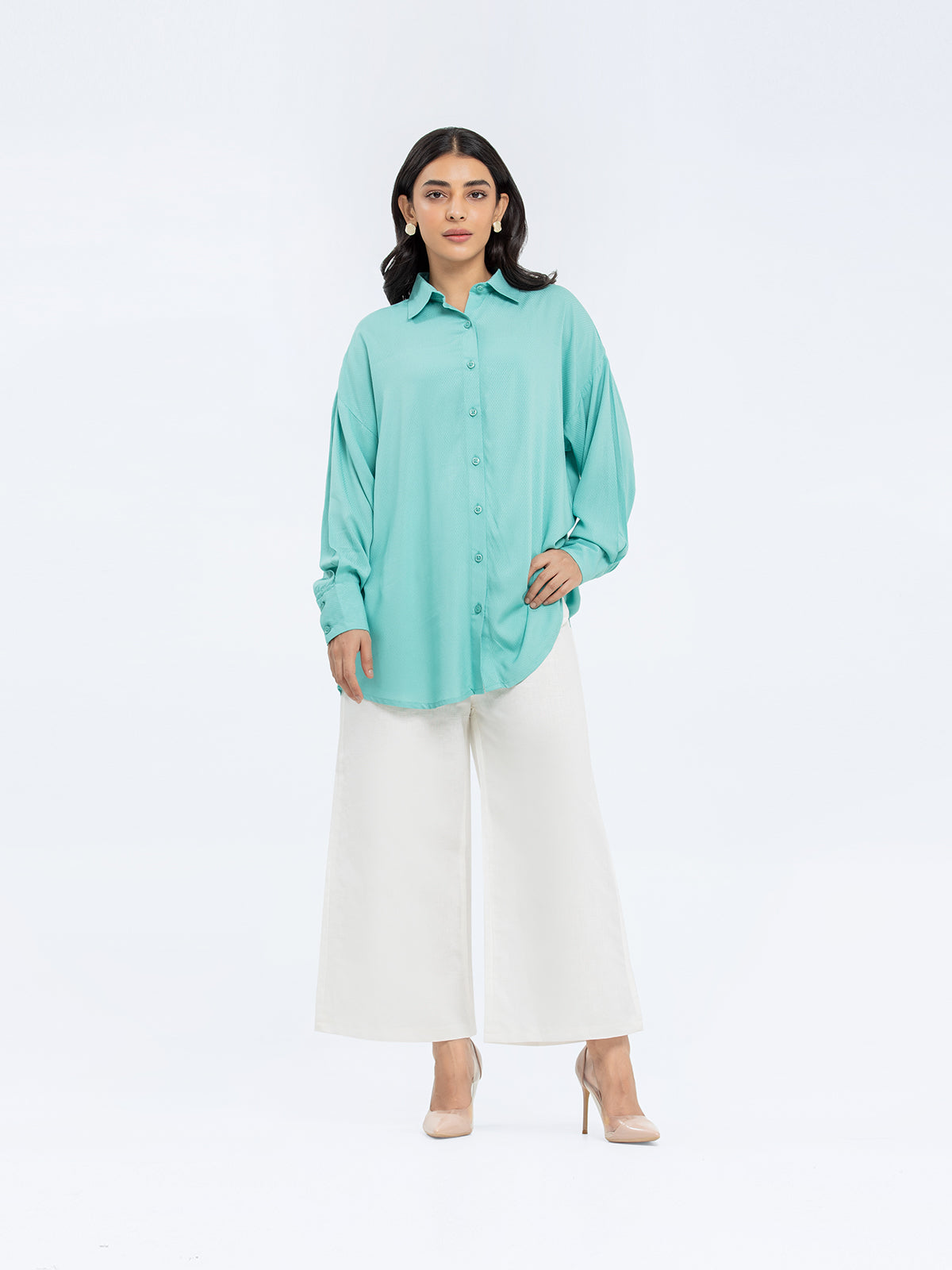 Relaxed Fit Button Up Shirt - FWTS24-075