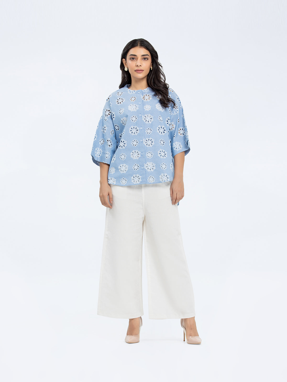 Relaxed Fit Half Sleeves Shirt - FWTS24-089