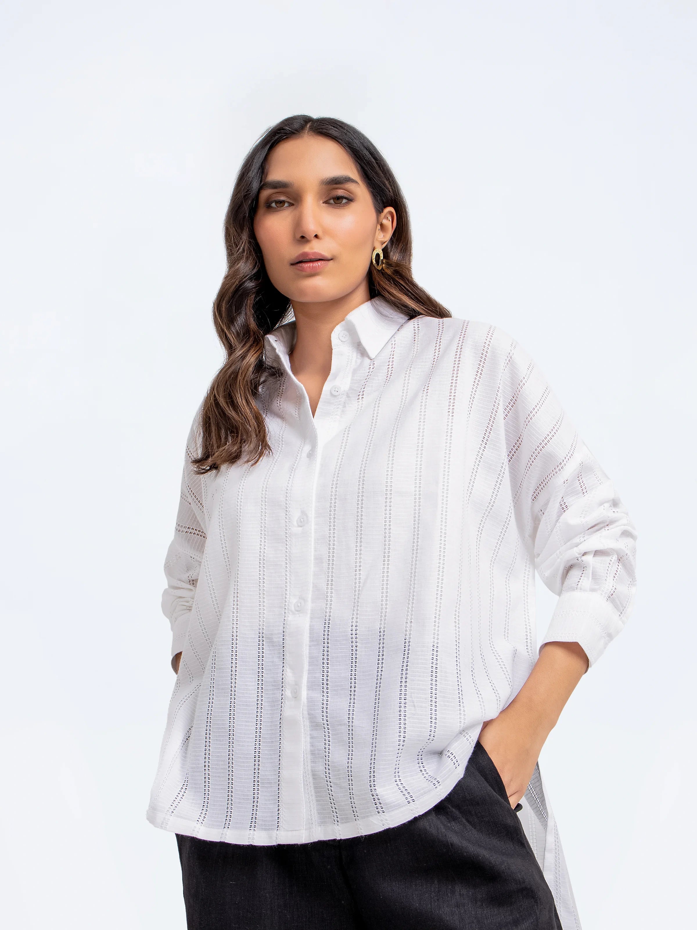 Drop Shoulder Shirt - FWTS24-093