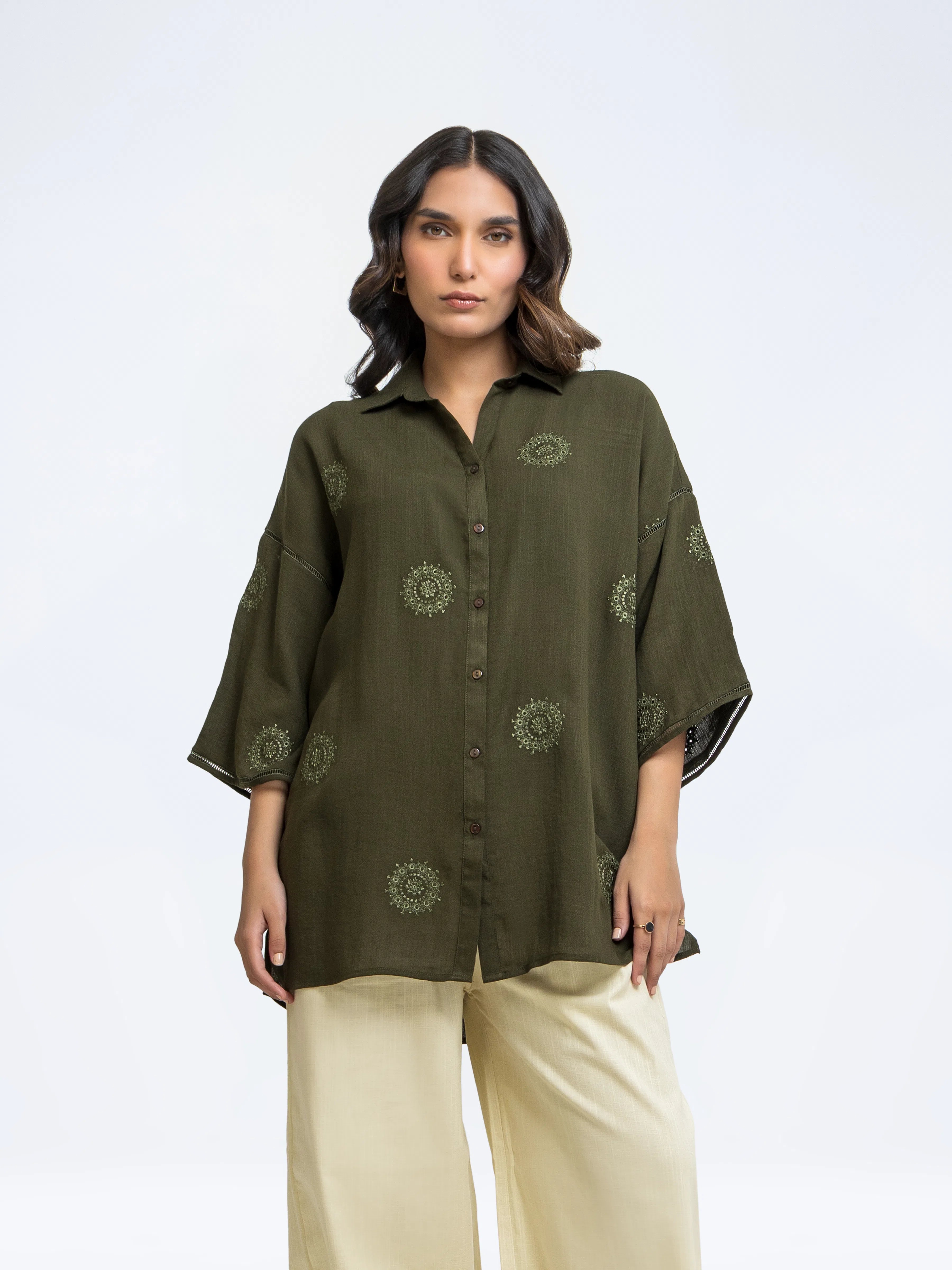 Drop Shoulder Shirt - FWTS24-109