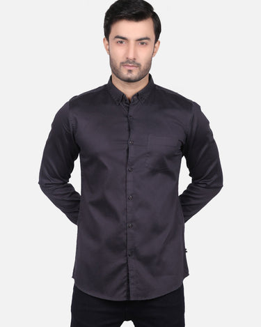 Men's Charcoal Casual Shirt - FMTS18-31251