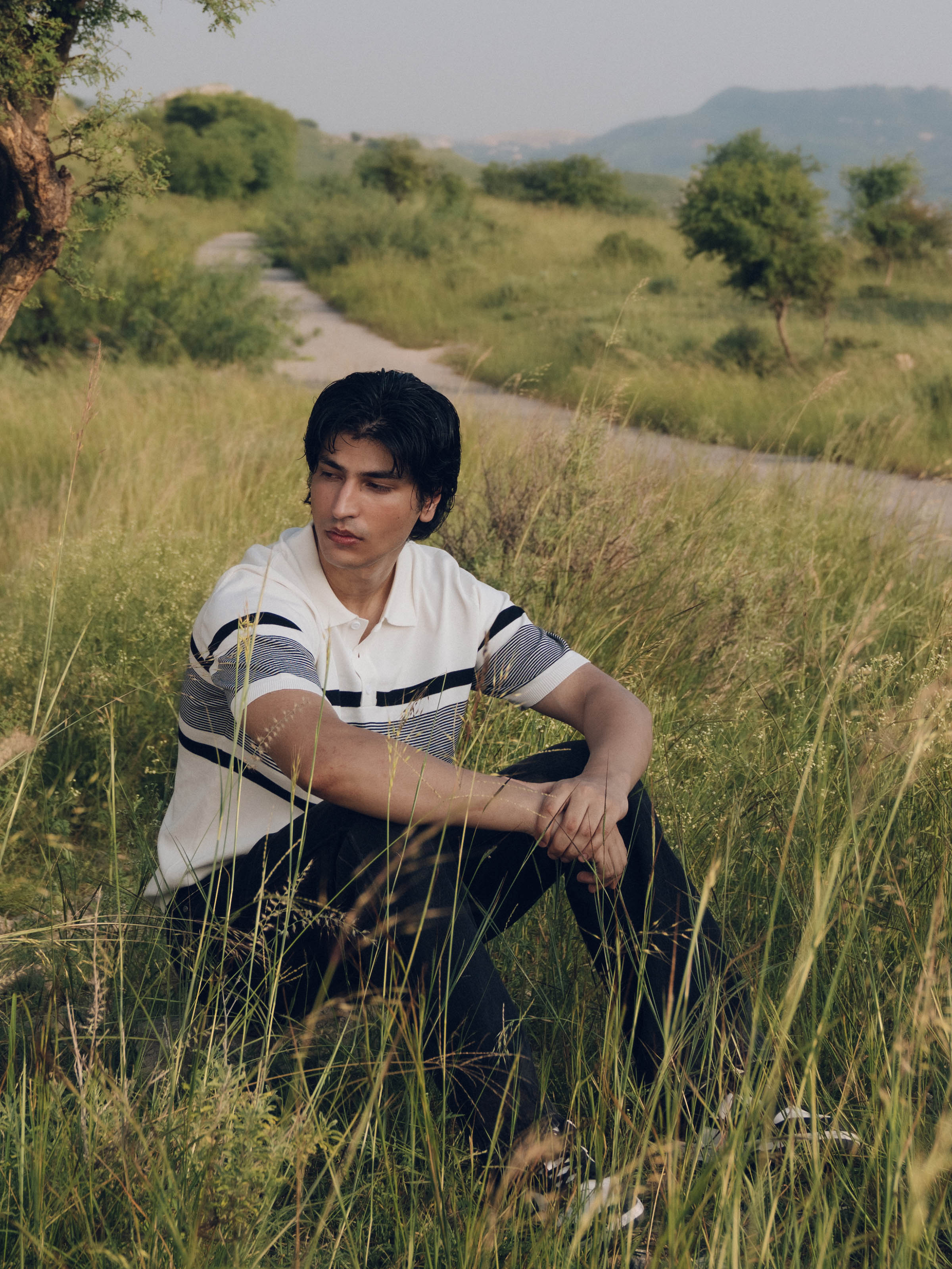 Striped Knitted Polo - FMTCP5-185