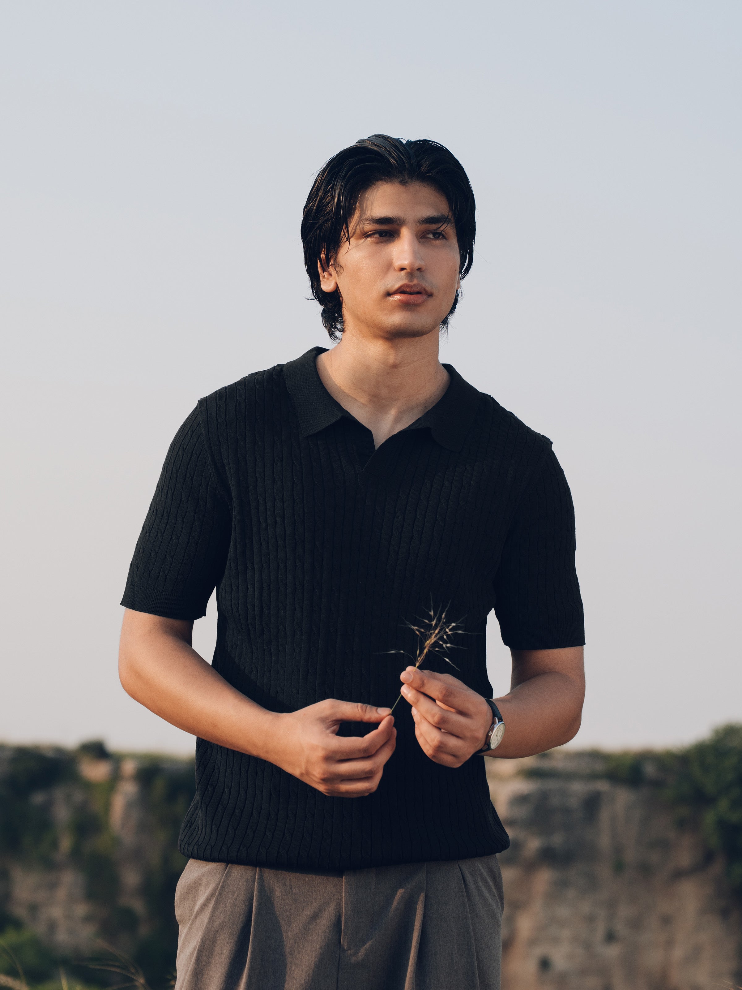 Johnny Collar Knitted Polo - FMTCP5-125