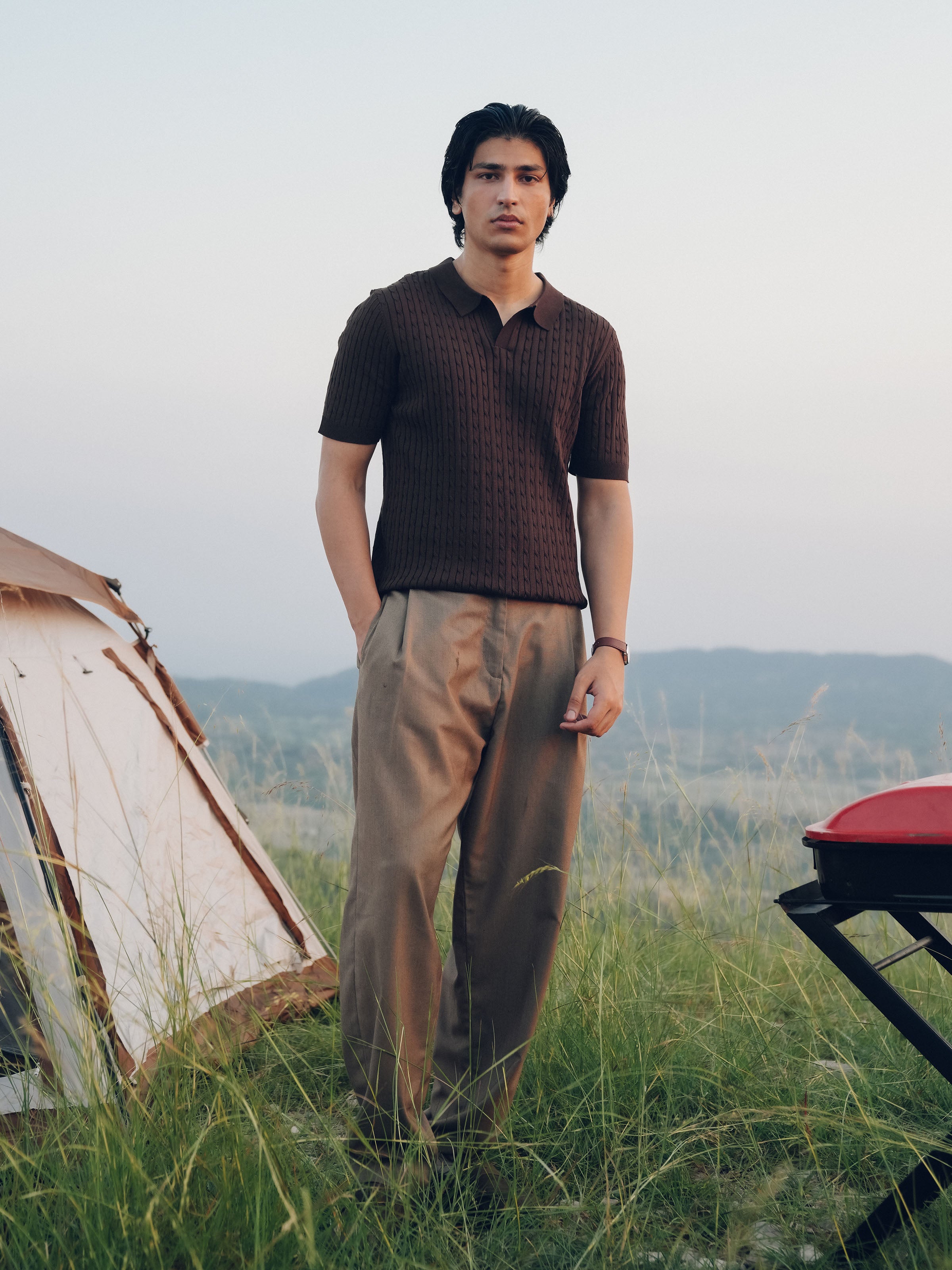 Johnny Collar Knitted Polo - FMTCP5-105