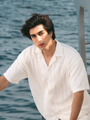 Crochet Co-ord Set Shirt - FMTCS6-105