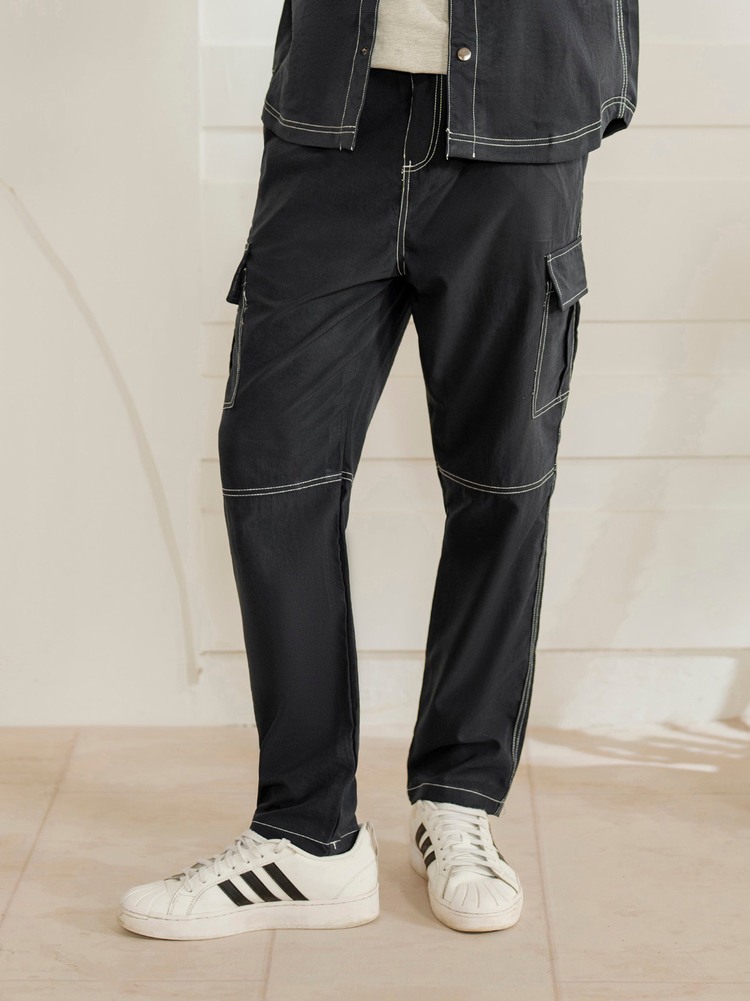Contrast Stitch Co-ord Set Trousers - FMBCS5-005