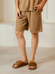 Textured Co-ord Set Shorts - FMBCS5-011