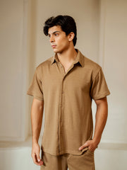 Textured Co-ord Set Shirt - FMTCS5-011