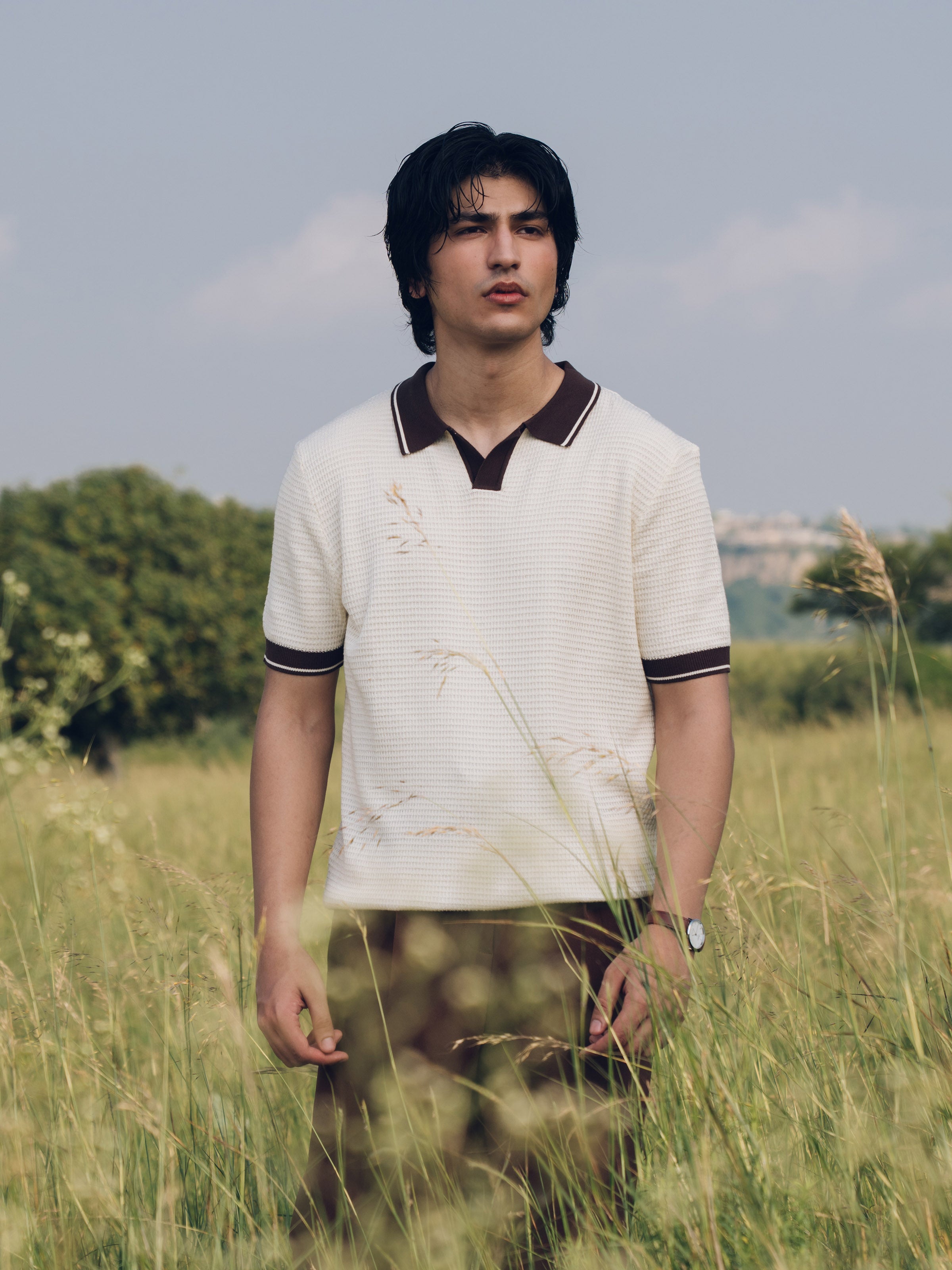 Johnny Collar Knitted Polo - FMTCP5-182