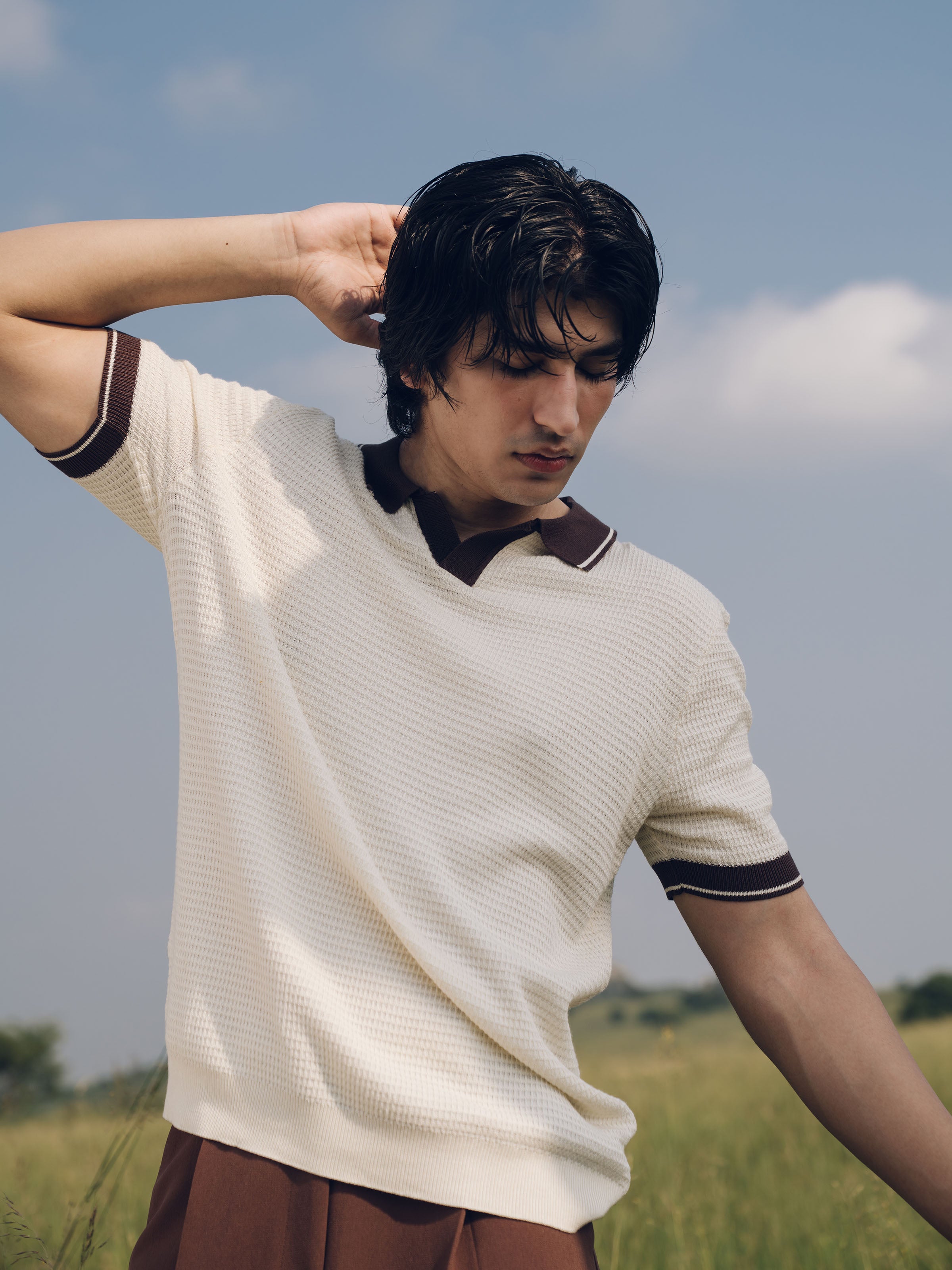 Johnny Collar Knitted Polo - FMTCP5-182