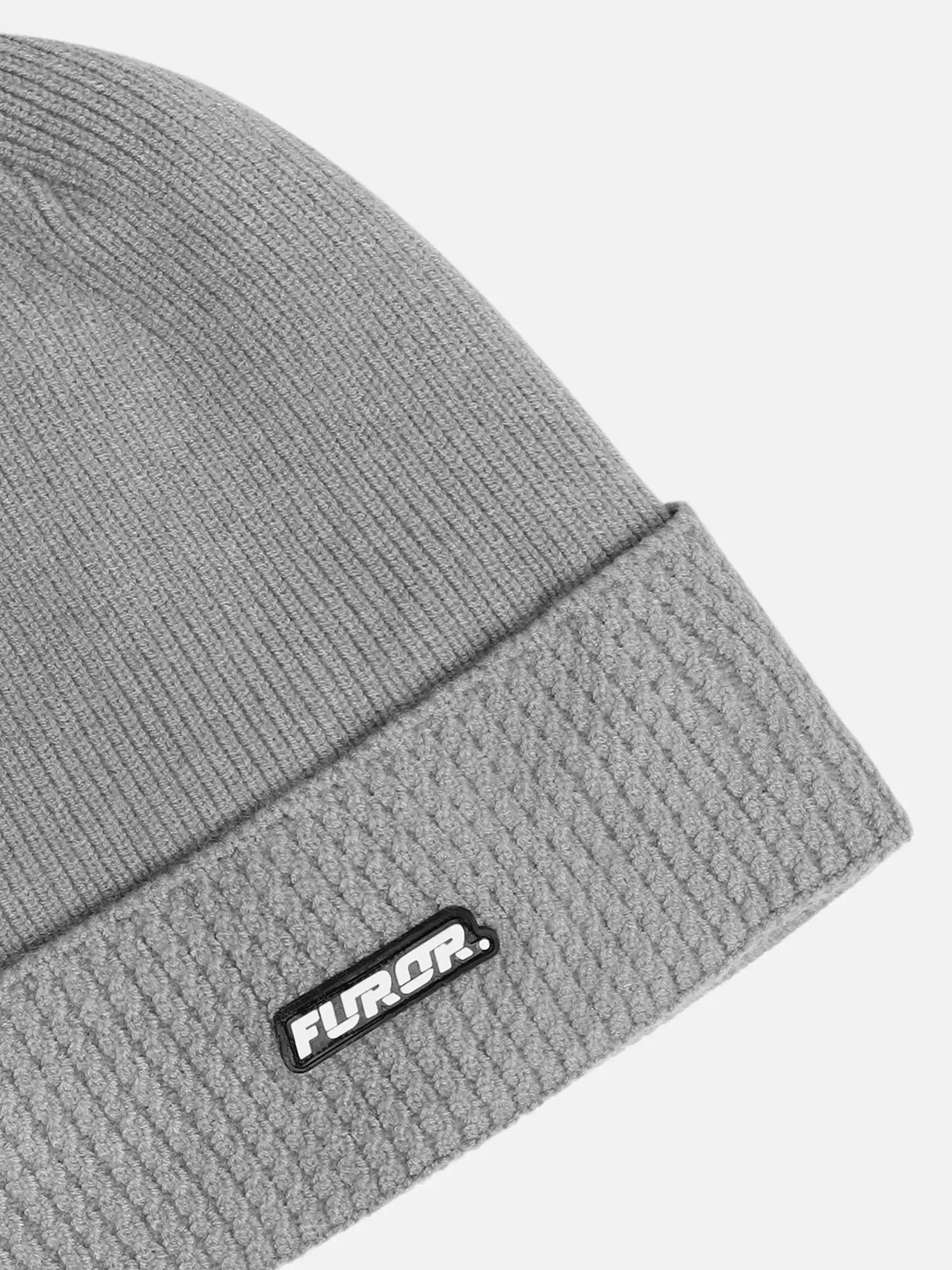 Grey Knitted Beanie - FABC5-021