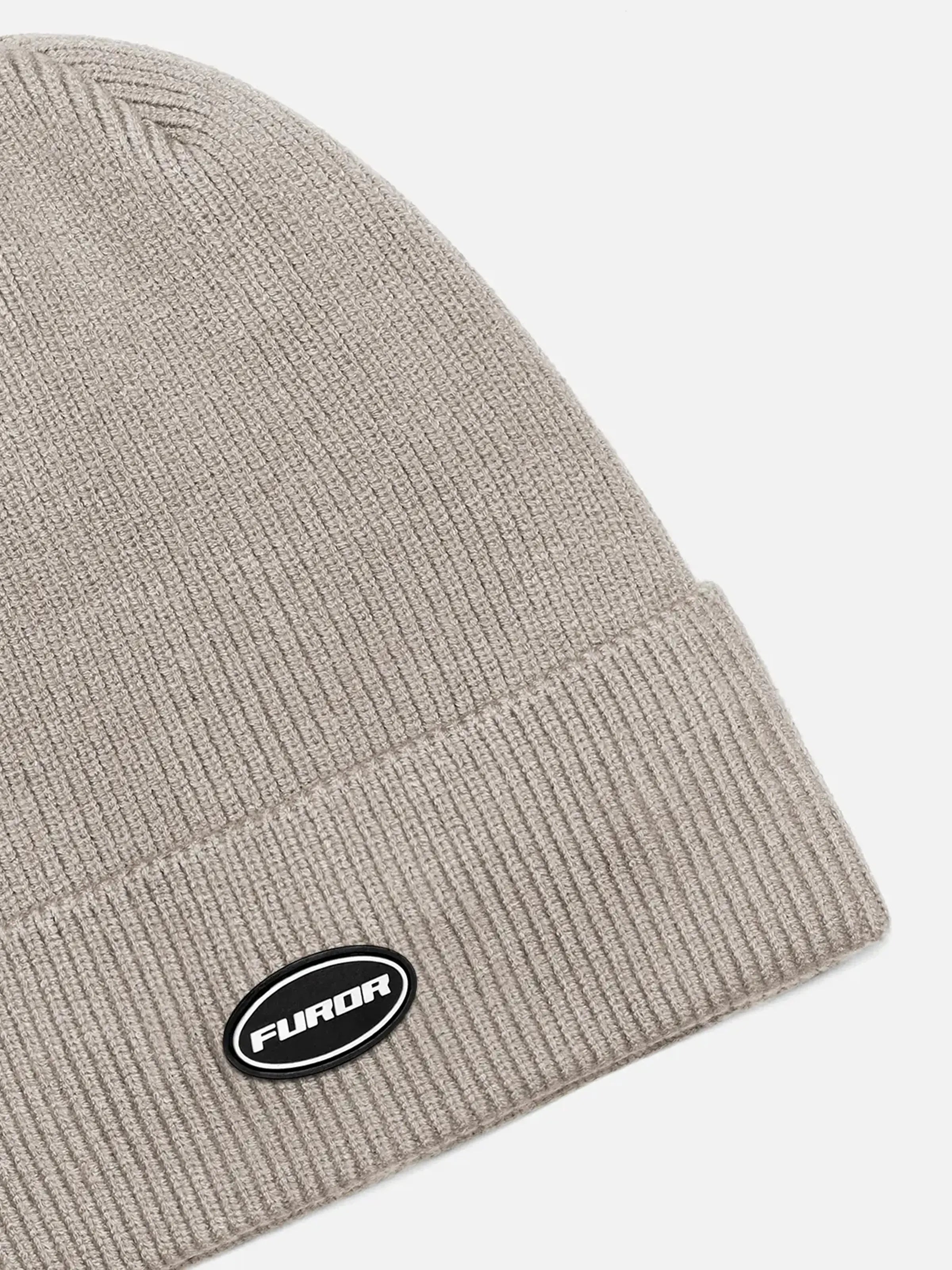 Beige Knitted Beanie - FABC5-032