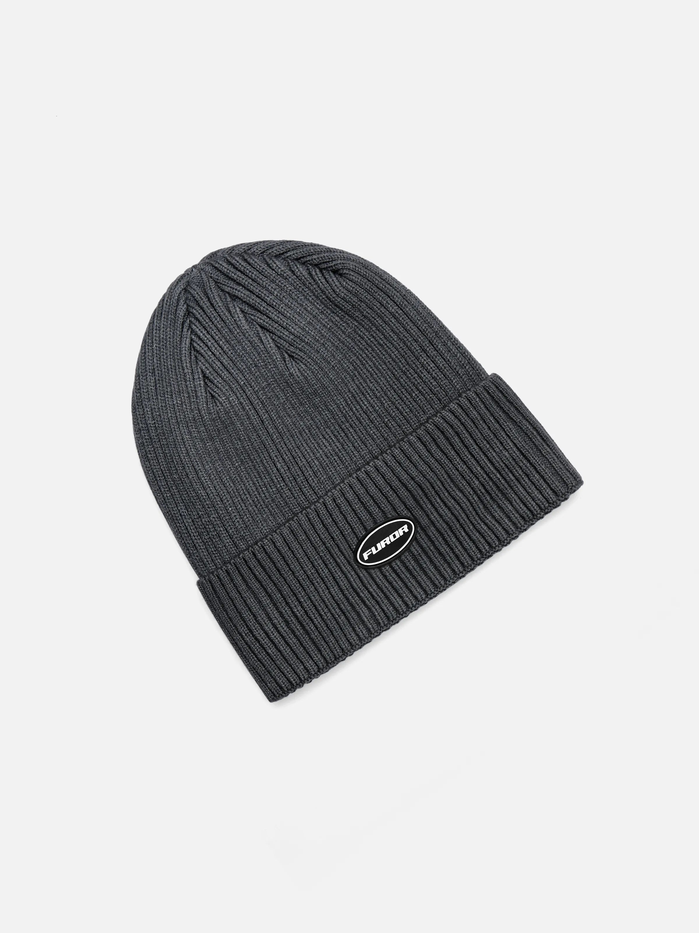 Dark Grey Knitted Beanie - FABC5-035