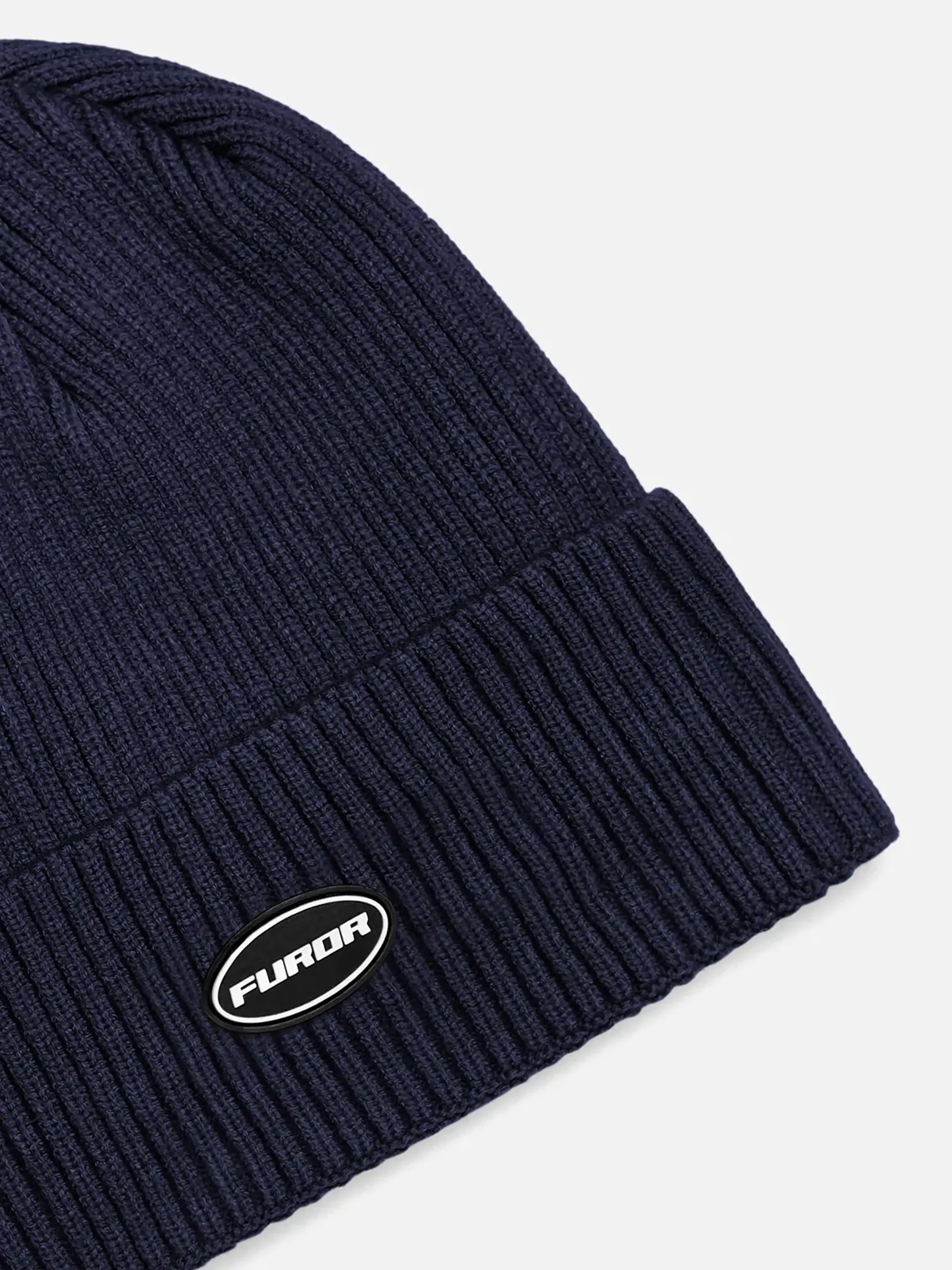 Navy Knitted Beanie - FABC5-038