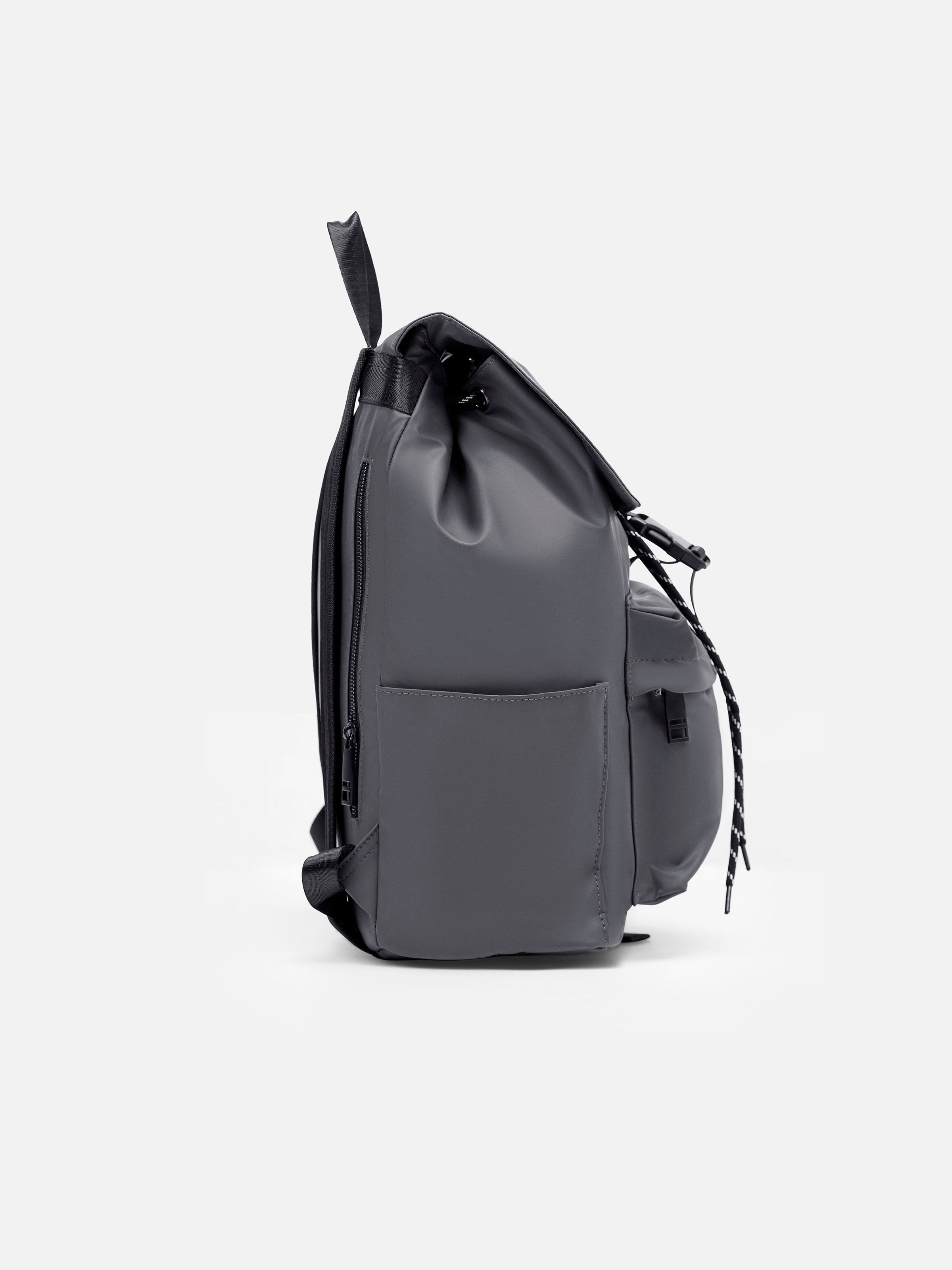 Black Leatherette Camping Backpack - FABG5-020