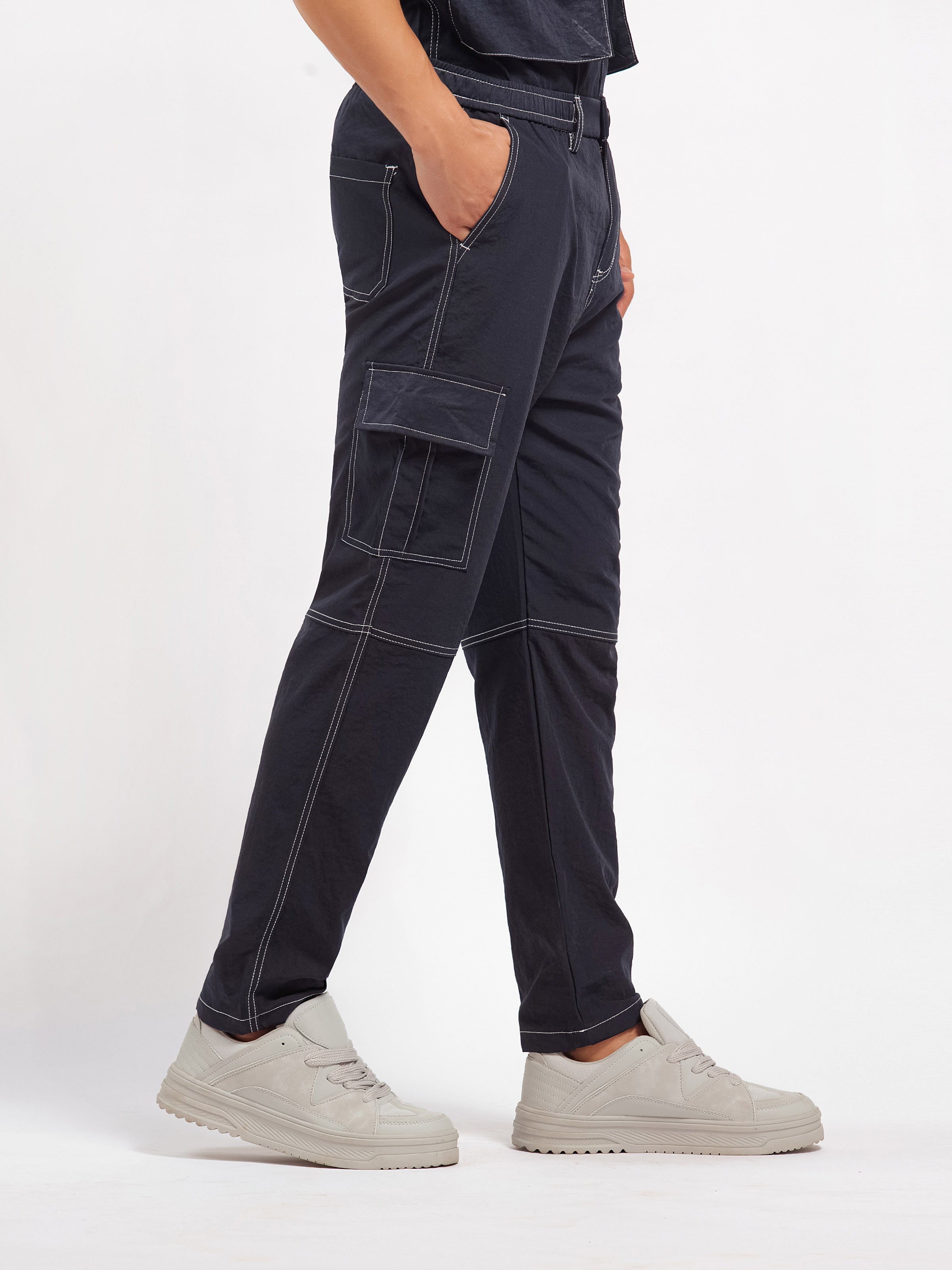 Contrast Stitch Co-ord Set Trousers - FMBCS5-007