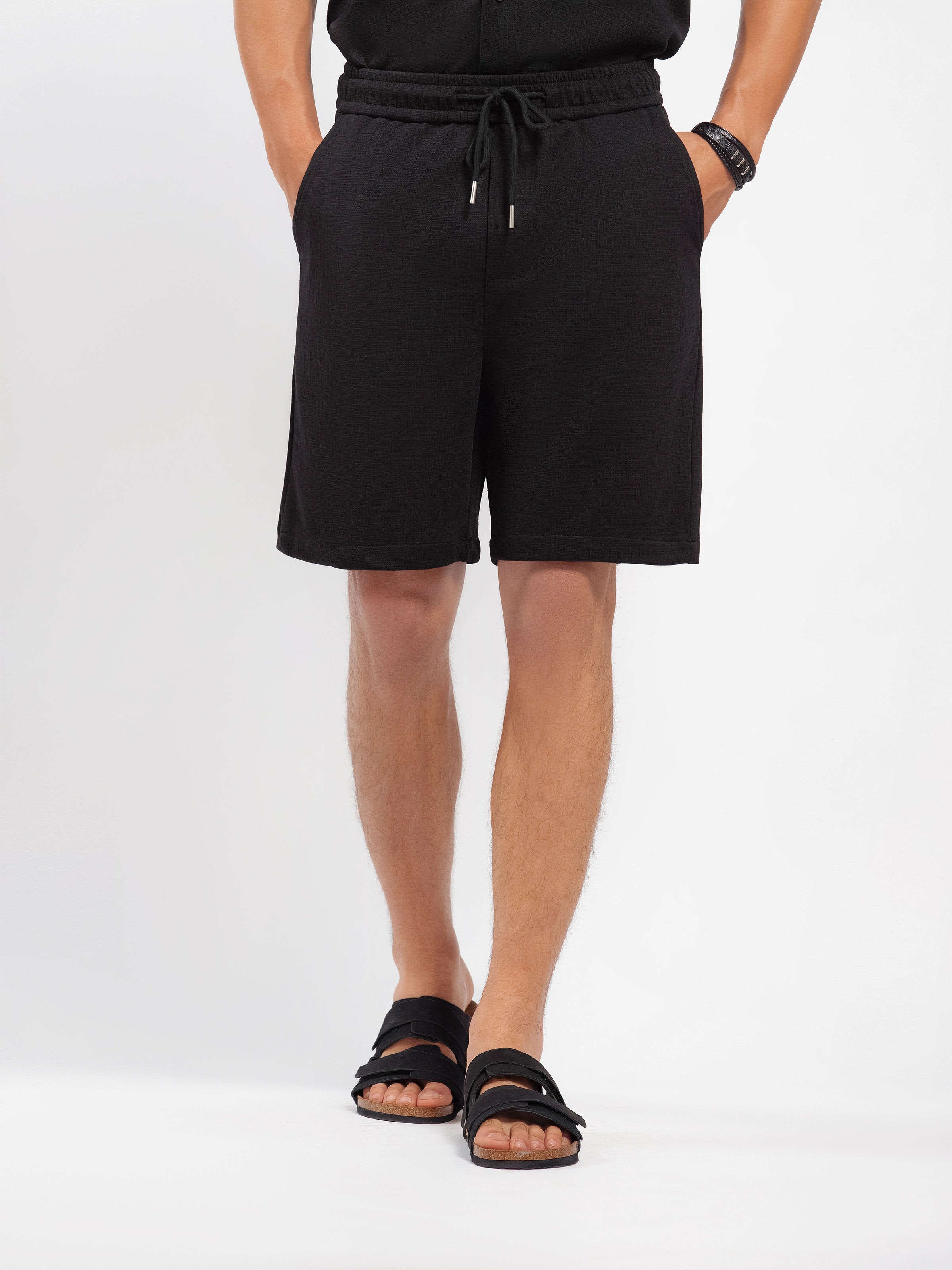 Textured Co-ord Set Shorts - FMBCS5-008