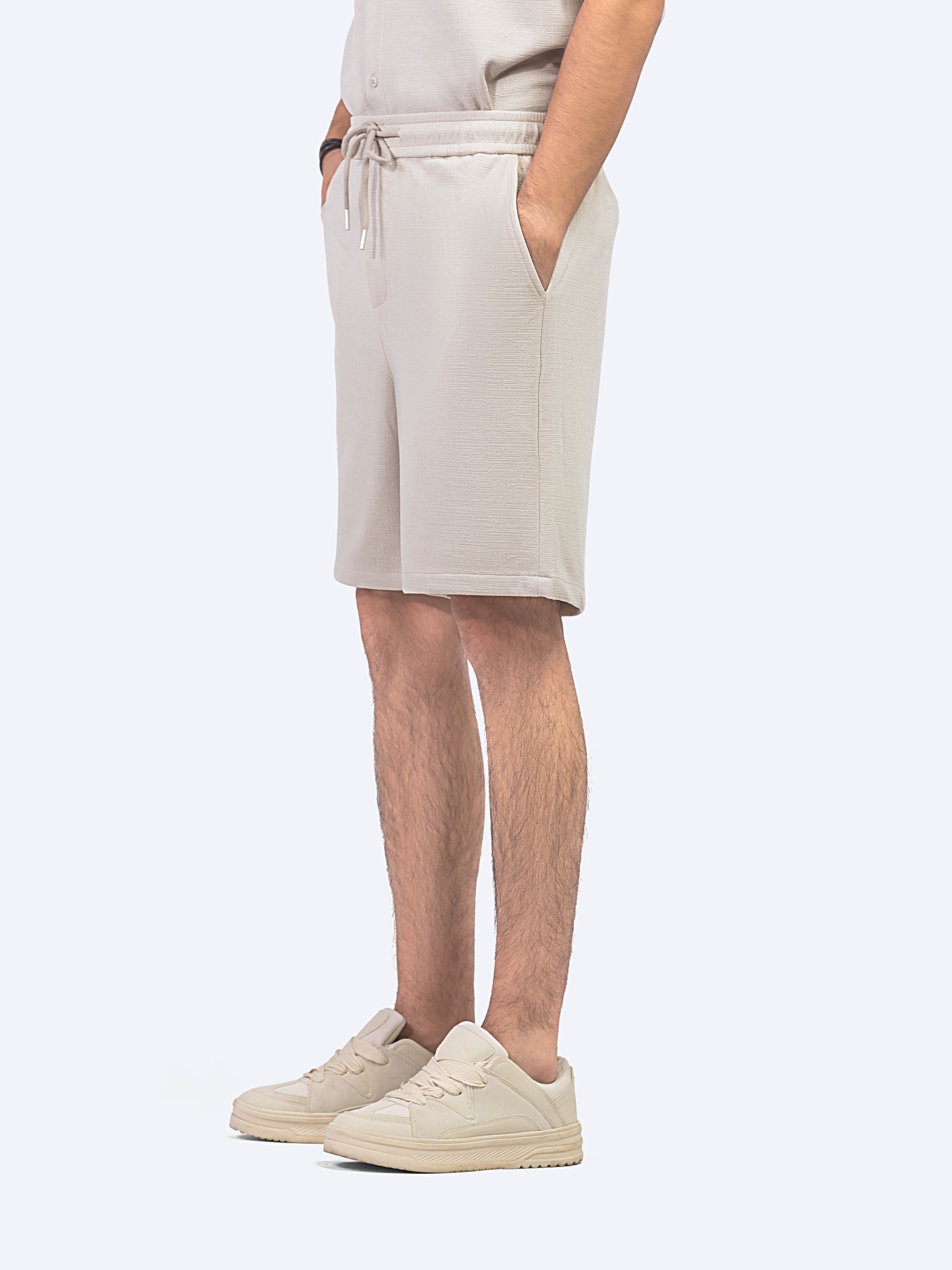 Textured Co-ord Set Shorts - FMBCS5-010