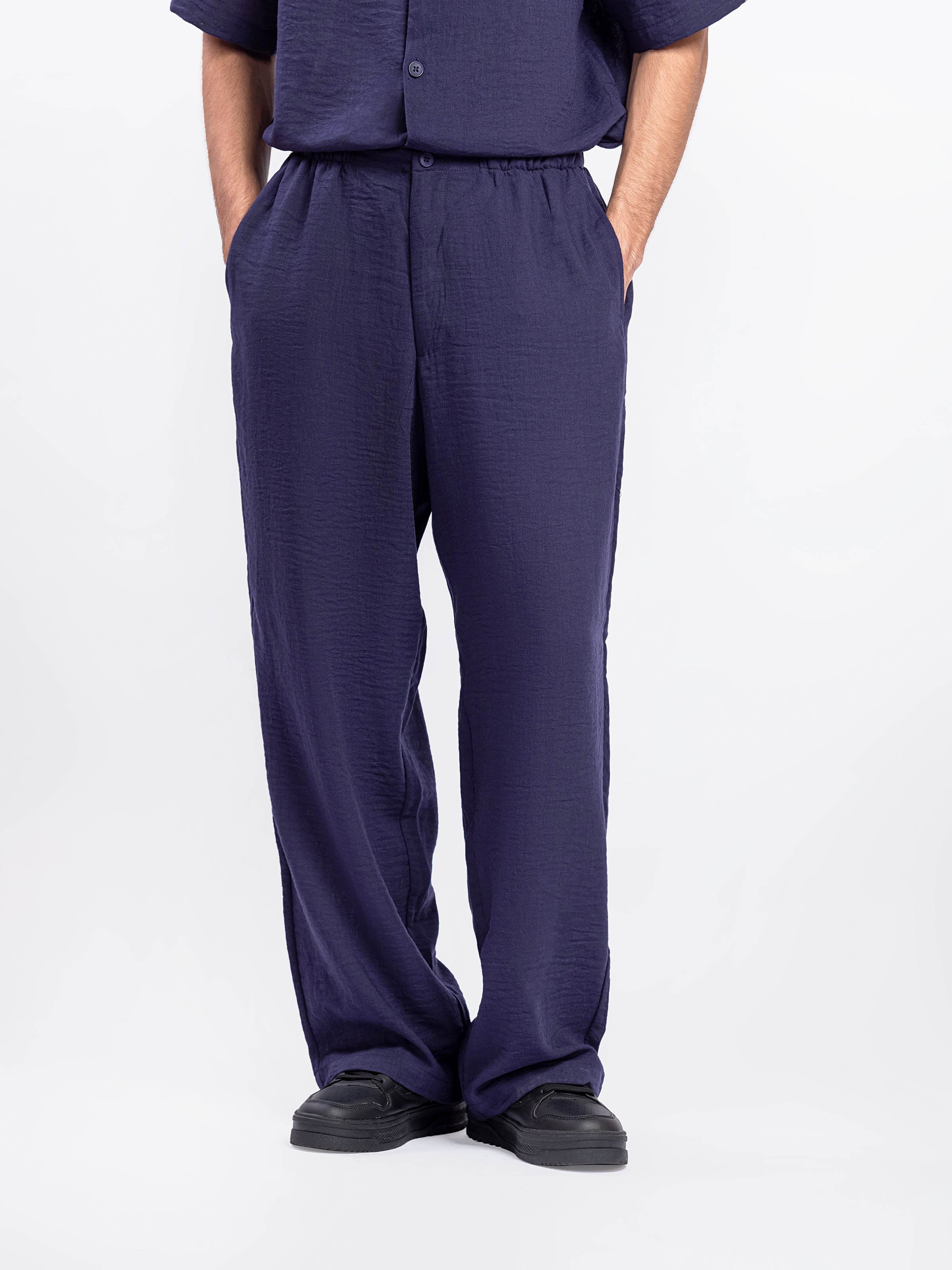 Crinkle Texture Co-ord Set Trousers - FMBCS5-014