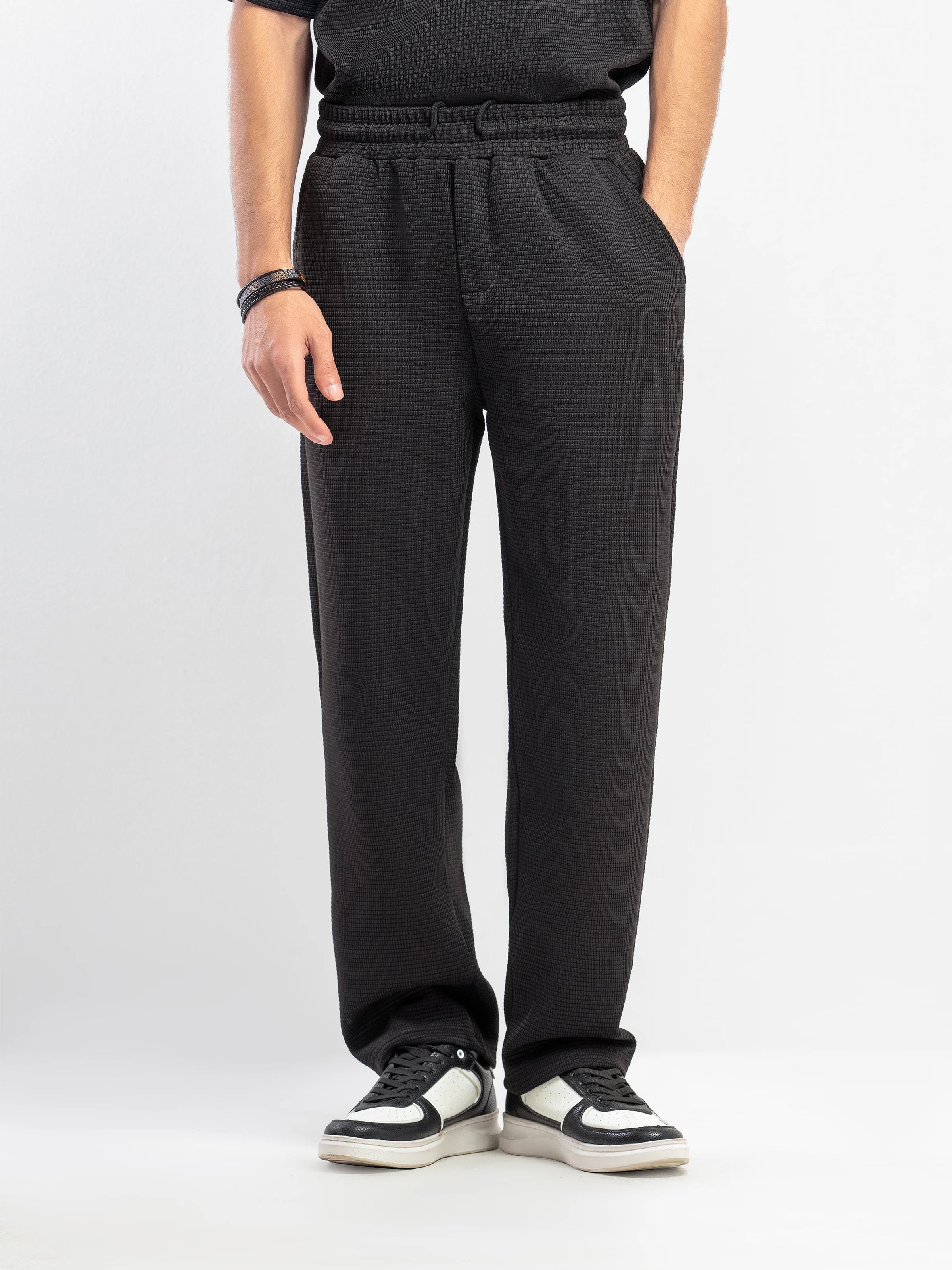 Textured Co-ord Set Trousers - FMBCS5-051