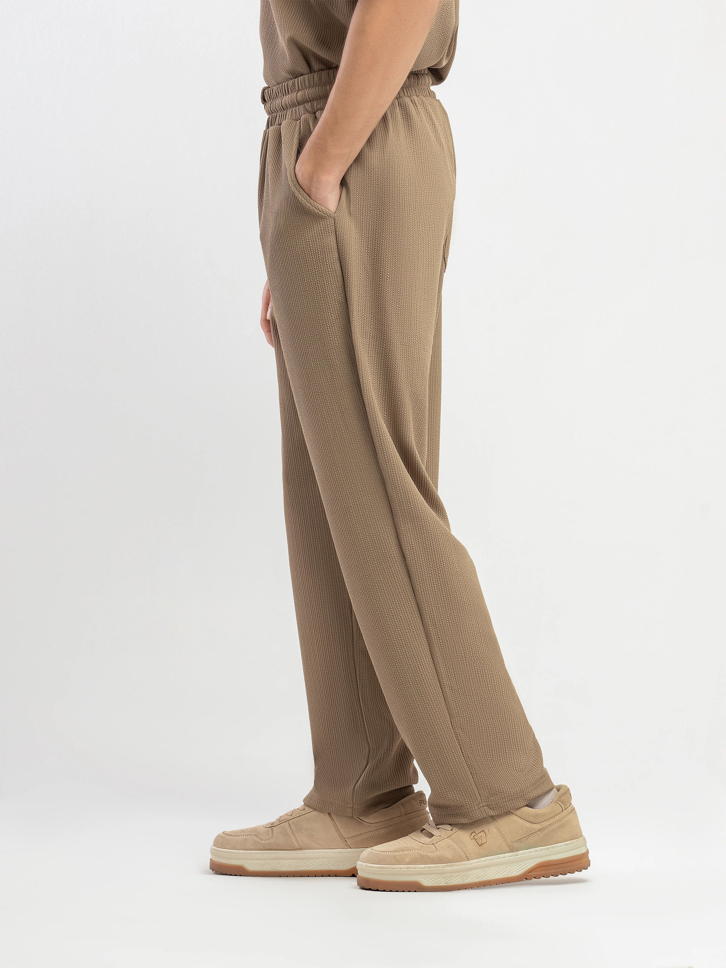 Textured Co-ord Set Trousers - FMBCS5-054