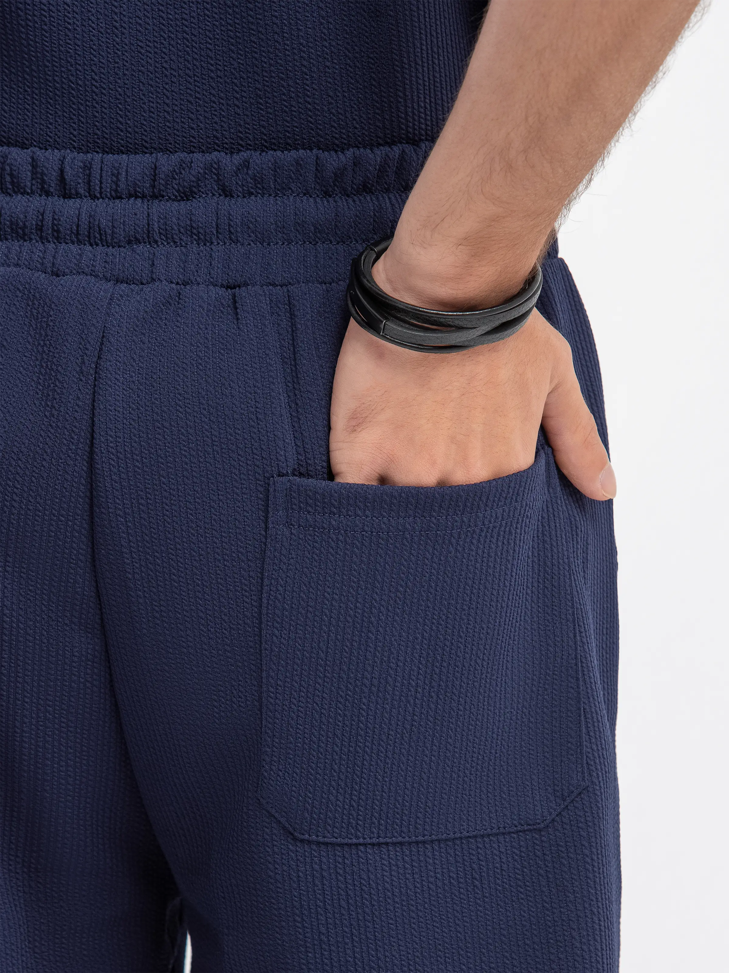 Textured Co-ord Set Trousers - FMBCS5-056