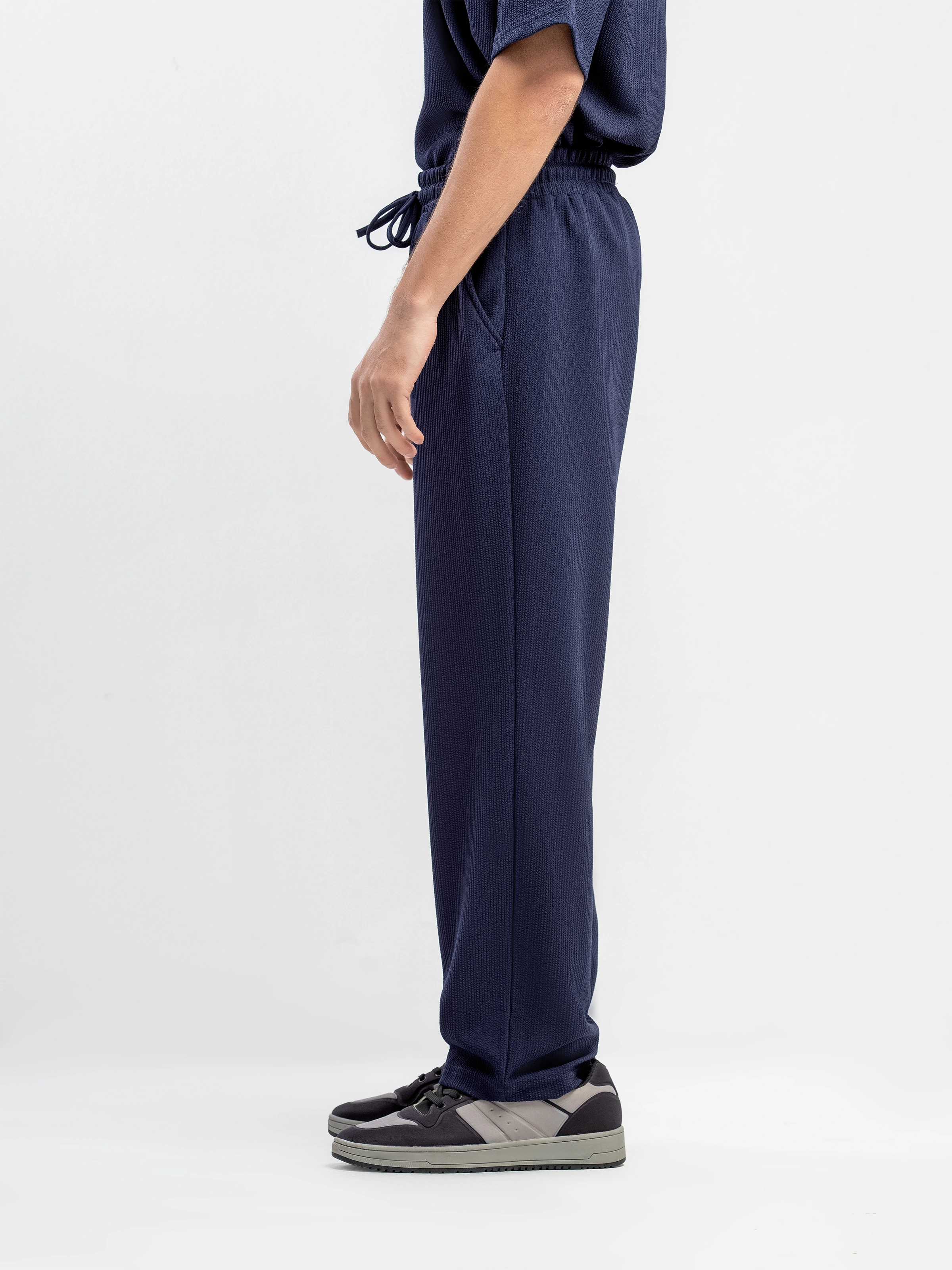 Textured Co-ord Set Trousers - FMBCS5-056