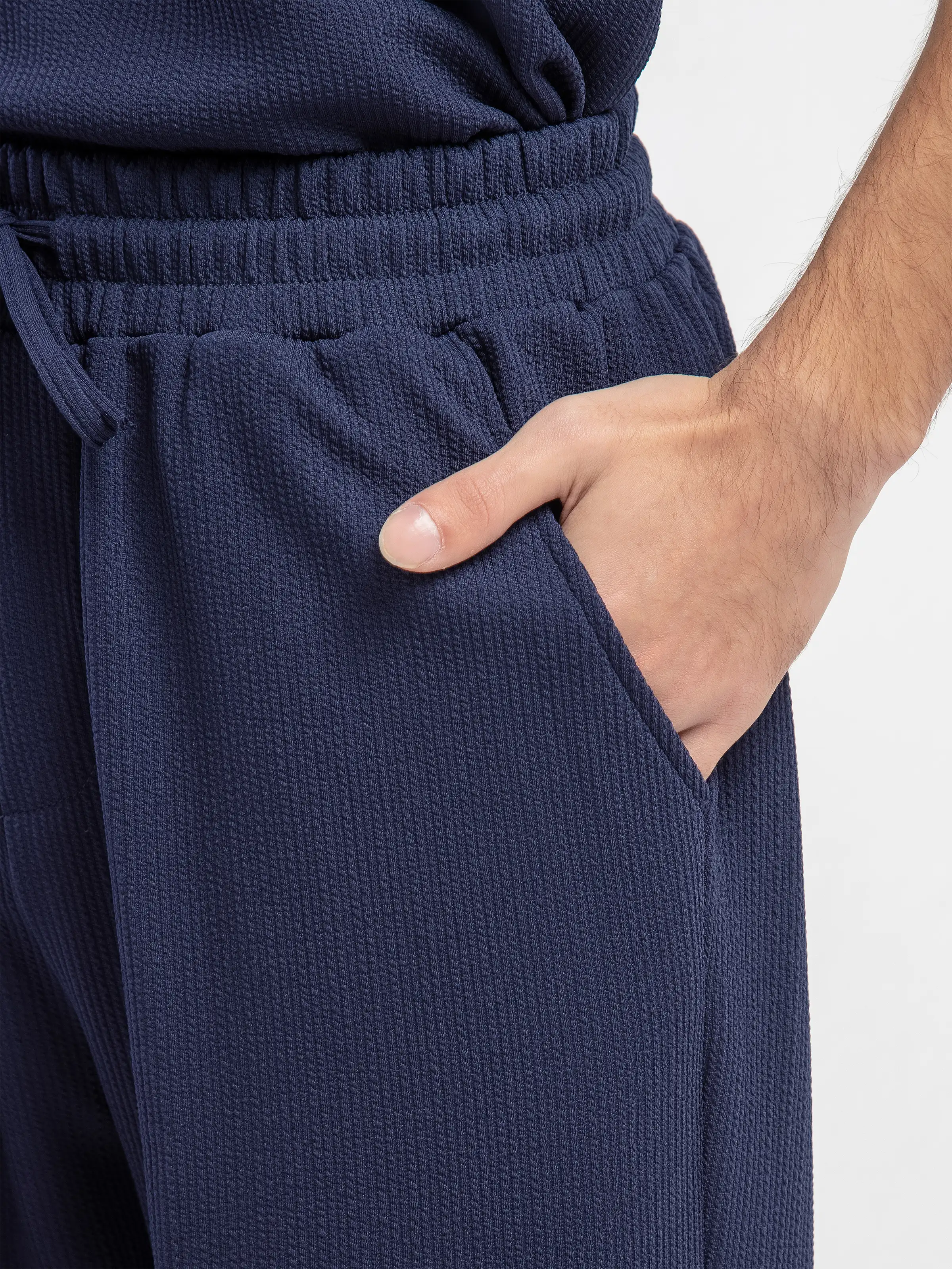 Textured Co-ord Set Trousers - FMBCS5-056