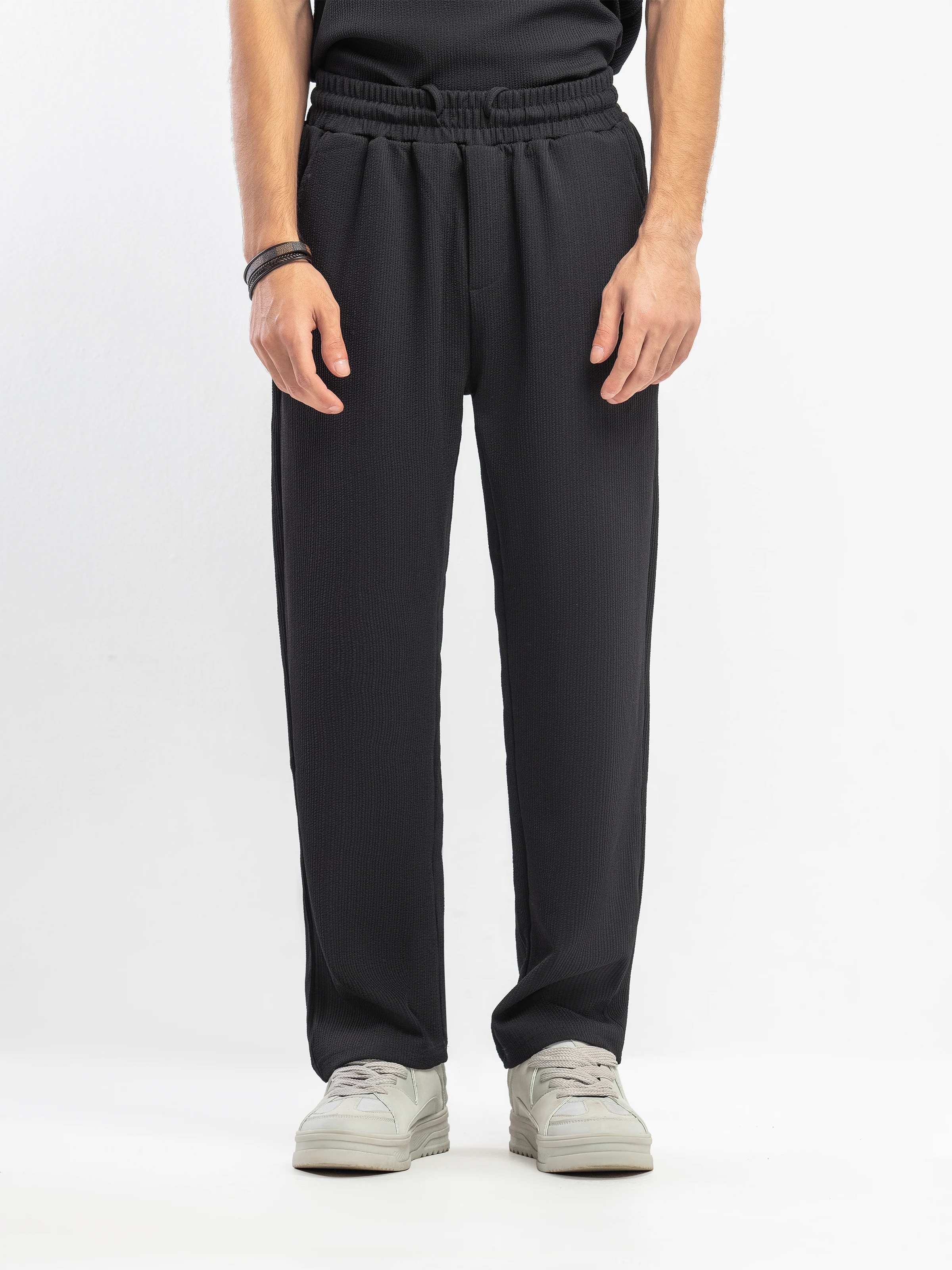 Textured Co-ord Set Trousers - FMBCS5-057