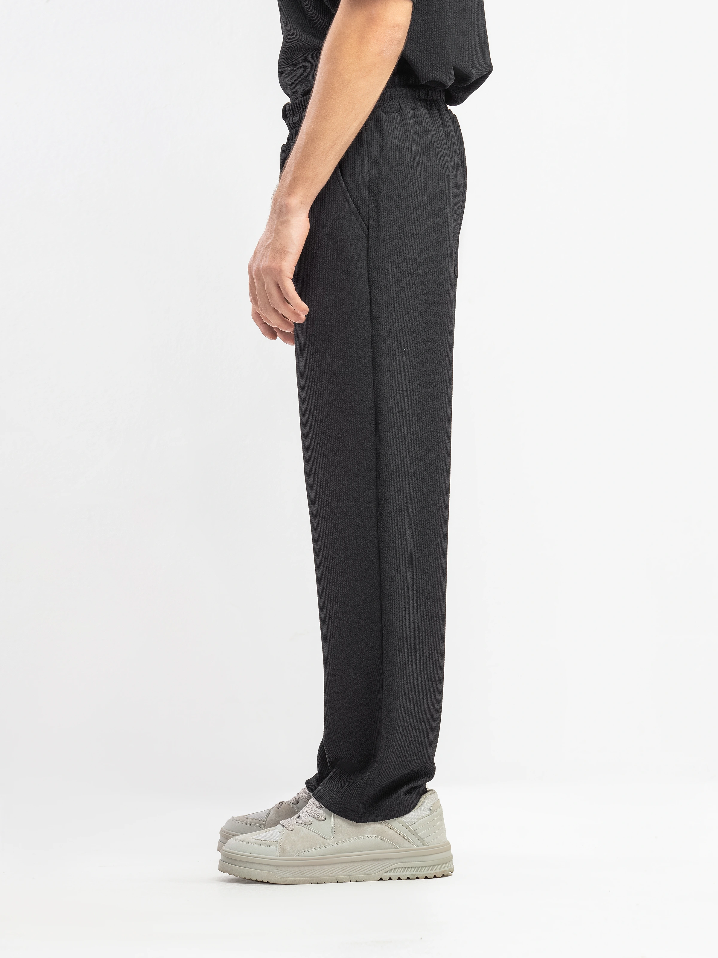 Textured Co-ord Set Trousers - FMBCS5-057