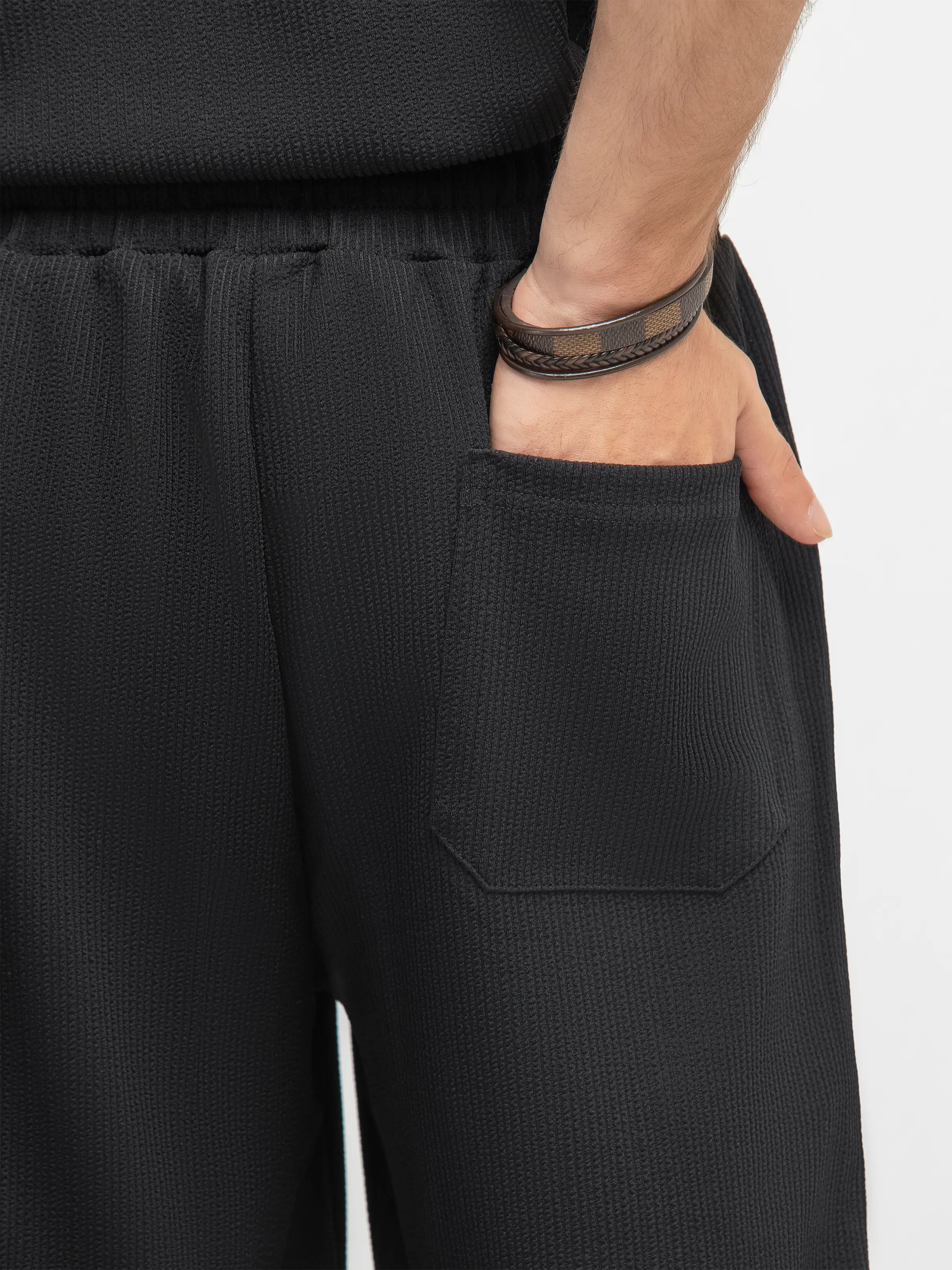 Textured Co-ord Set Trousers - FMBCS5-057