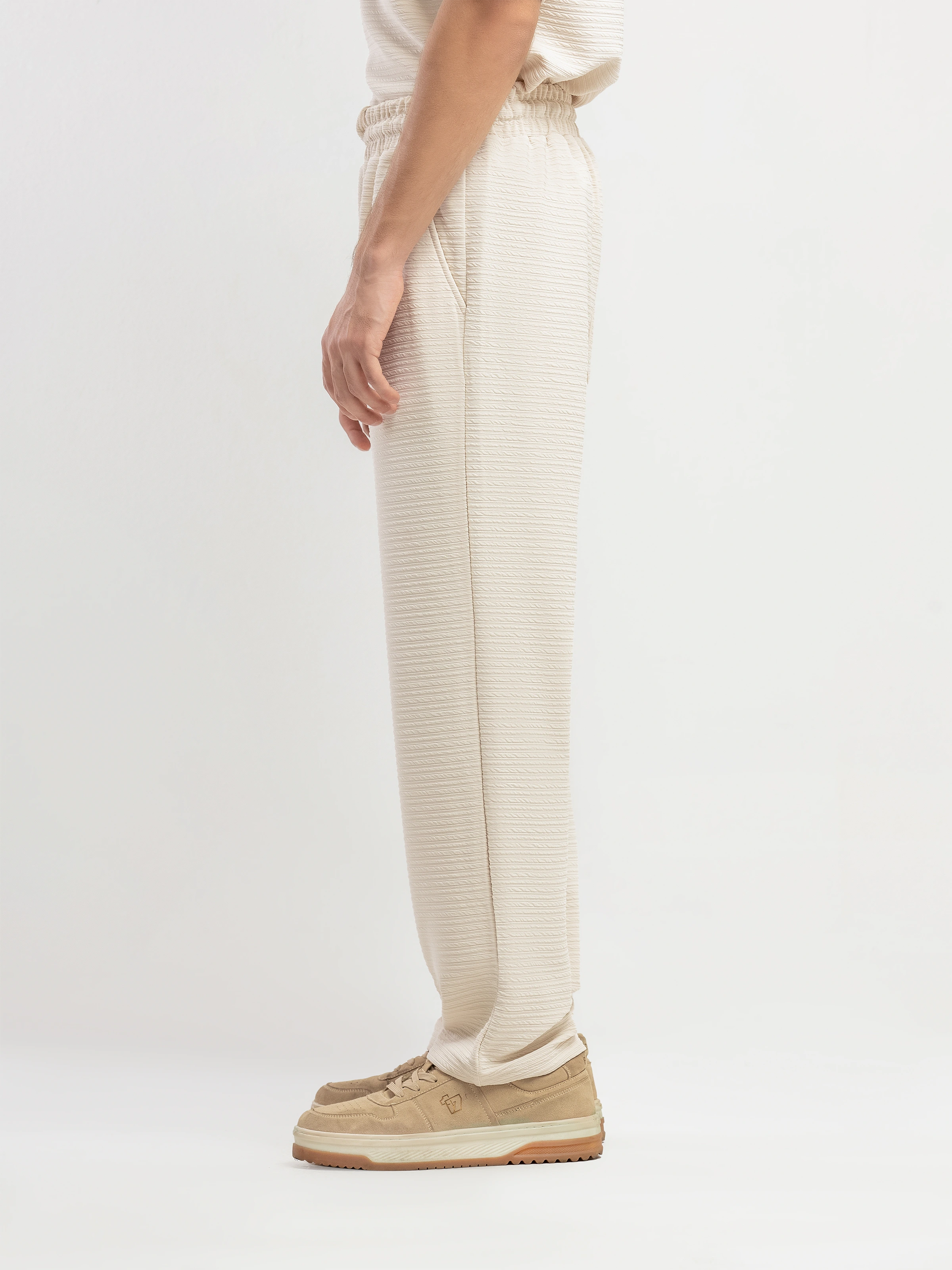 Textured Co-ord Set Trousers - FMBCS5-058