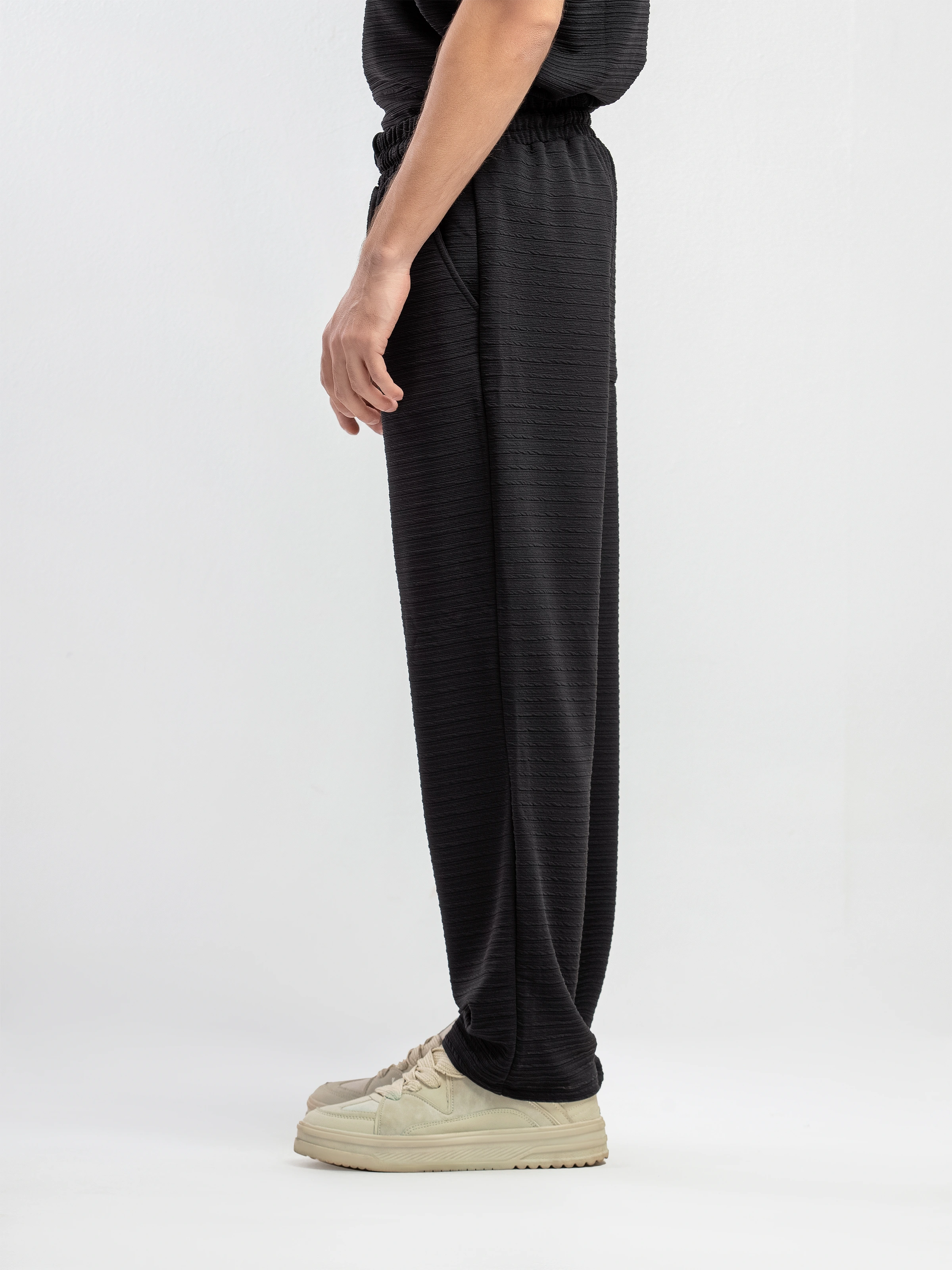 Textured Co-ord Set Trousers - FMBCS5-059