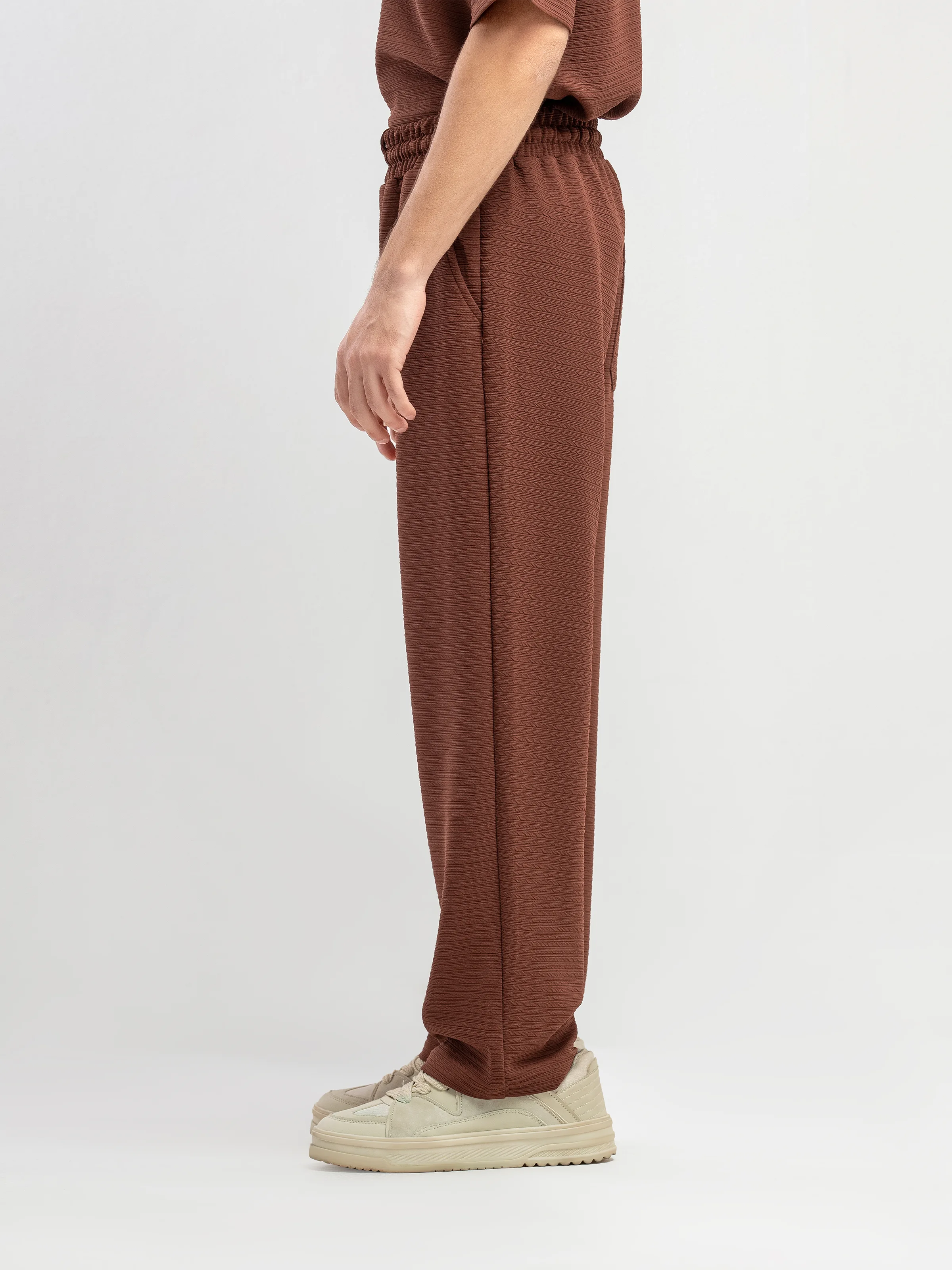 Textured Co-ord Set Trousers - FMBCS5-060
