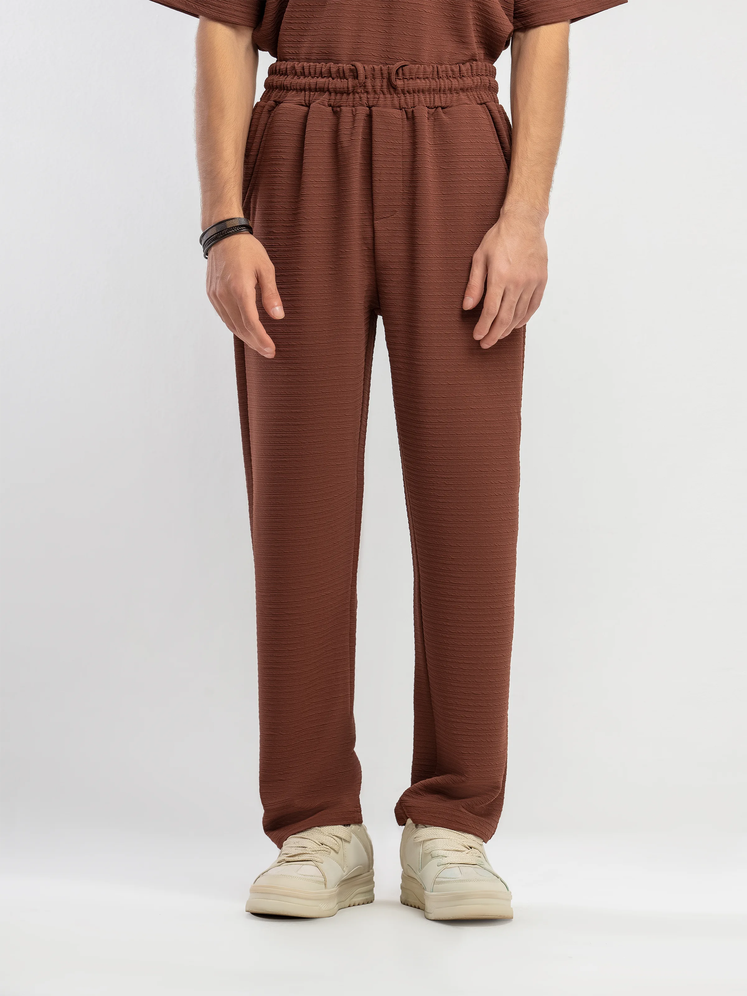 Textured Co-ord Set Trousers - FMBCS5-060