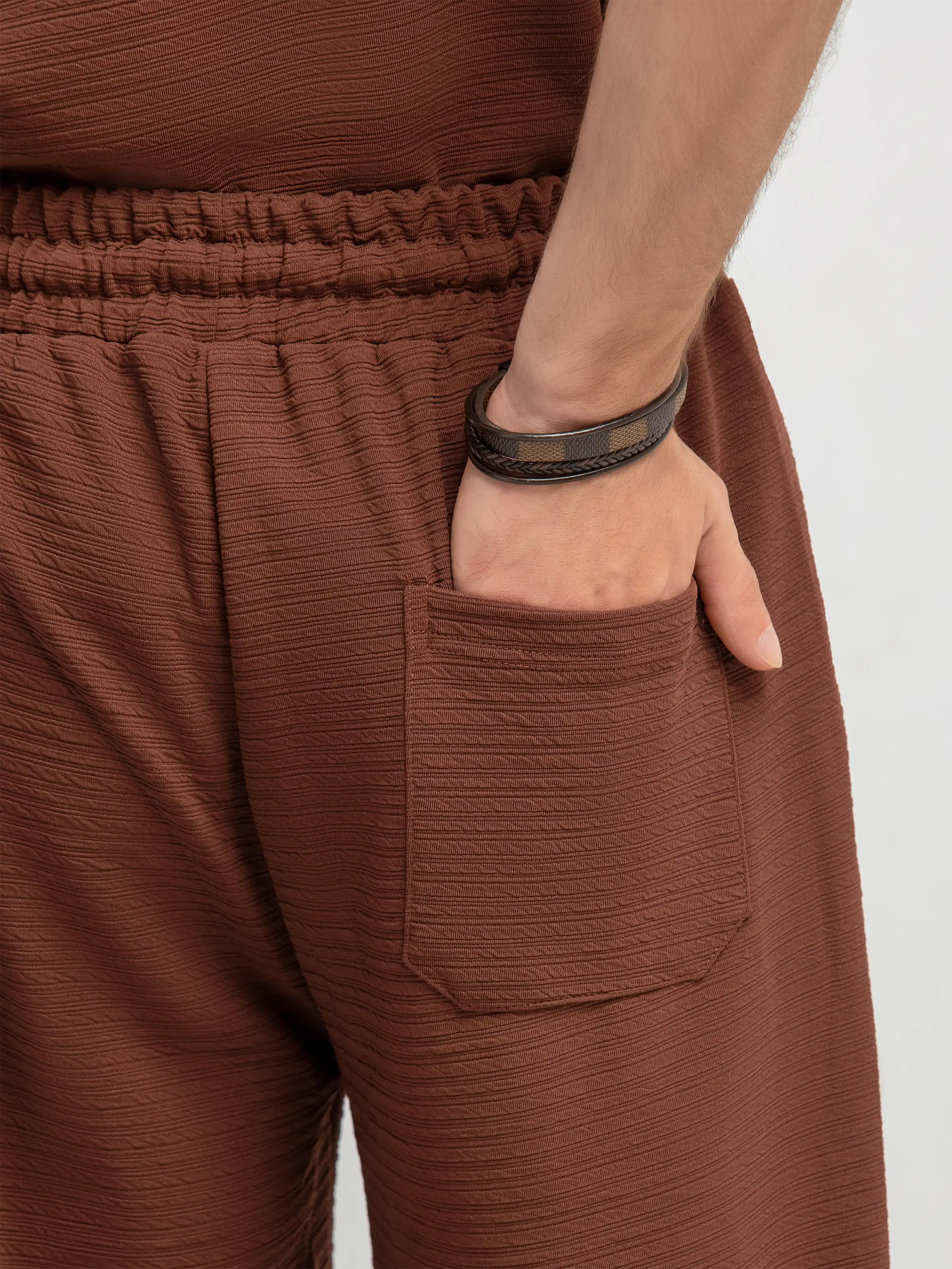 Textured Co-ord Set Trousers - FMBCS5-060