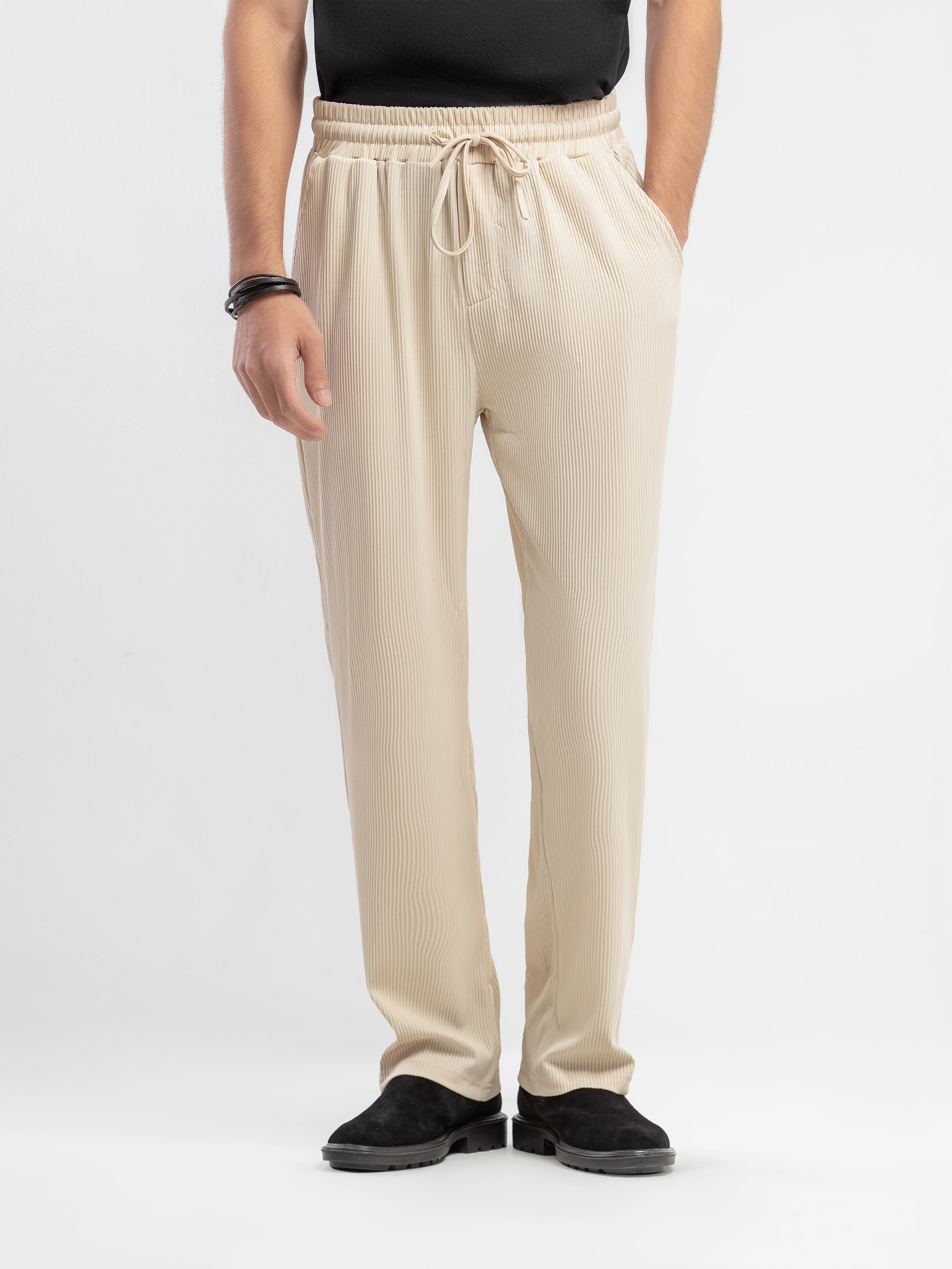 Textured Co-ord Set Trousers - FMBCS5-061