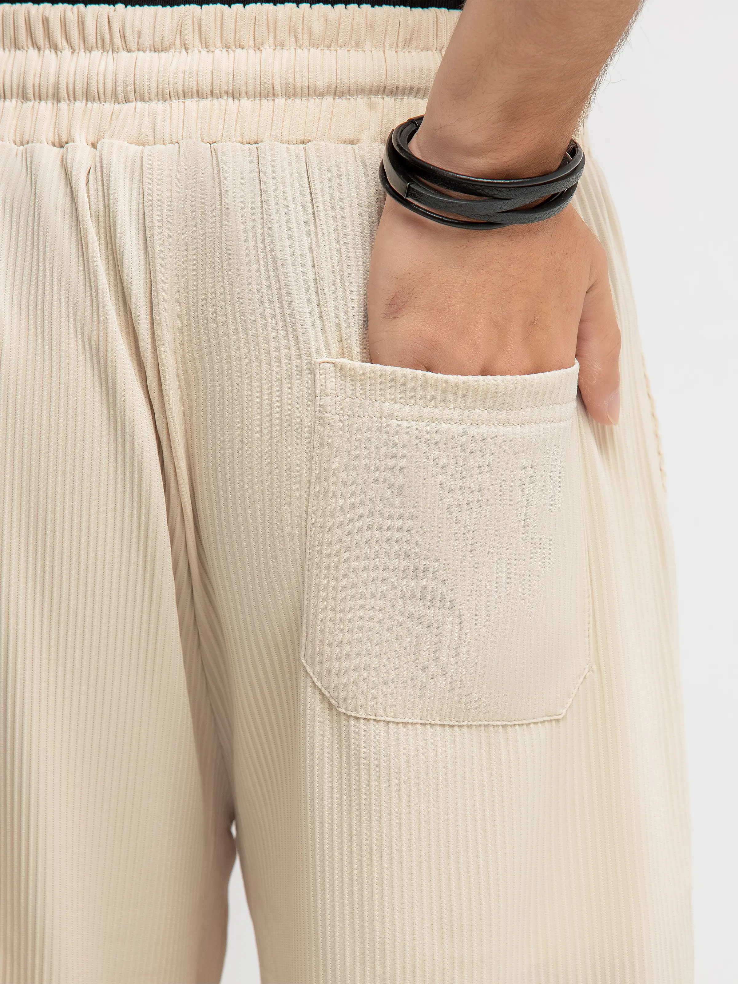 Textured Co-ord Set Trousers - FMBCS5-061