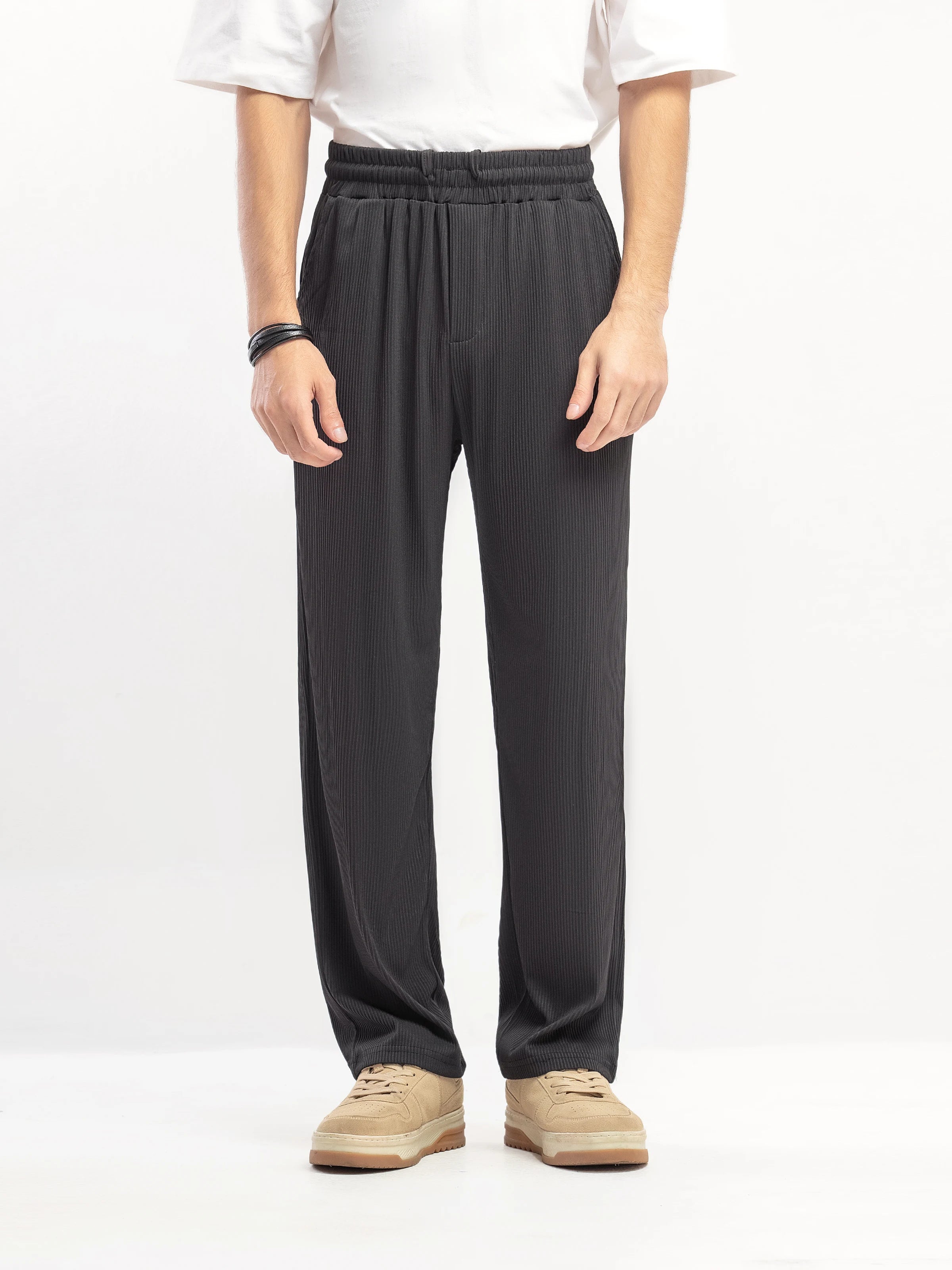 Textured Co-ord Set Trousers - FMBCS5-062