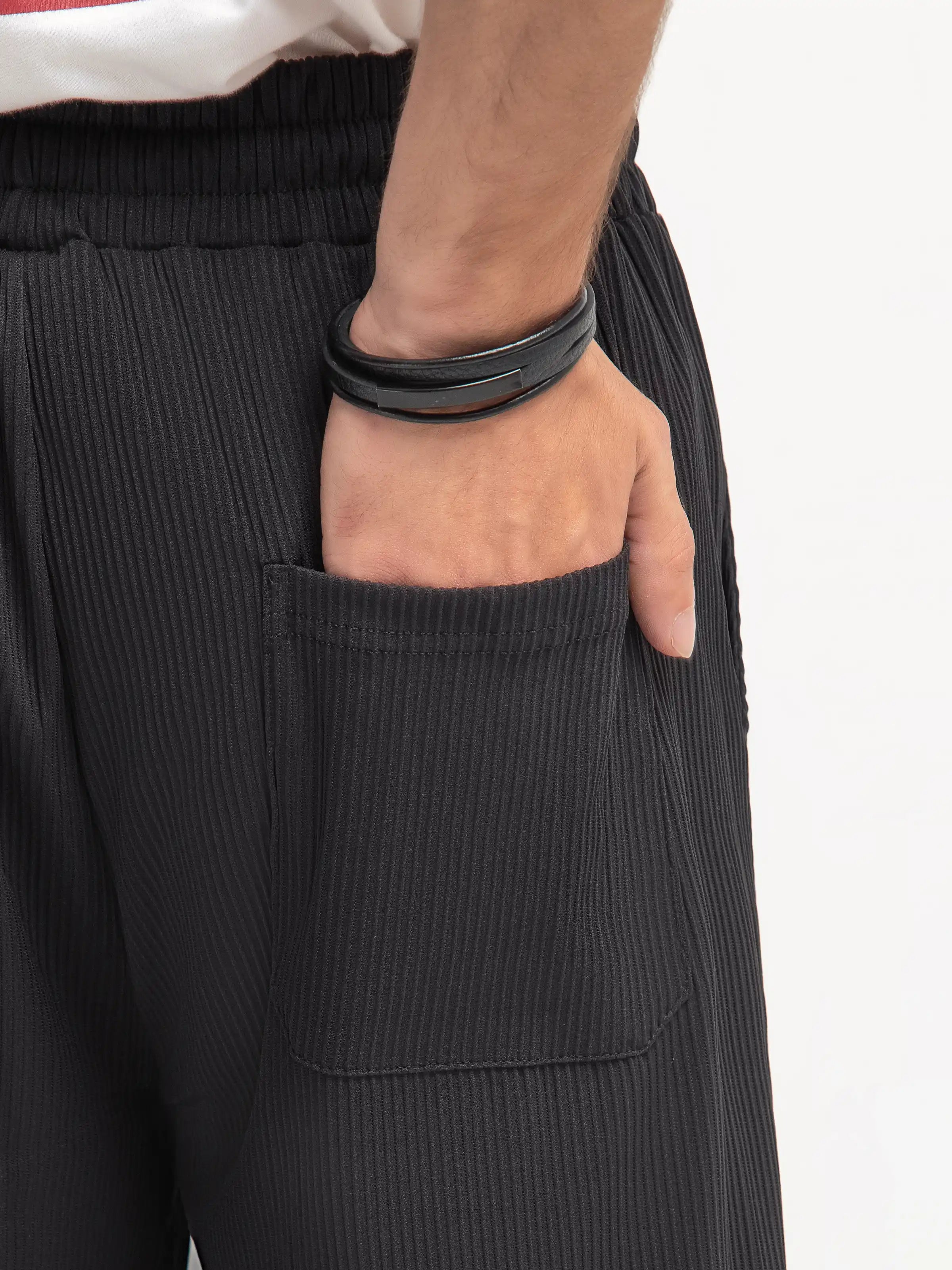 Textured Co-ord Set Trousers - FMBCS5-062