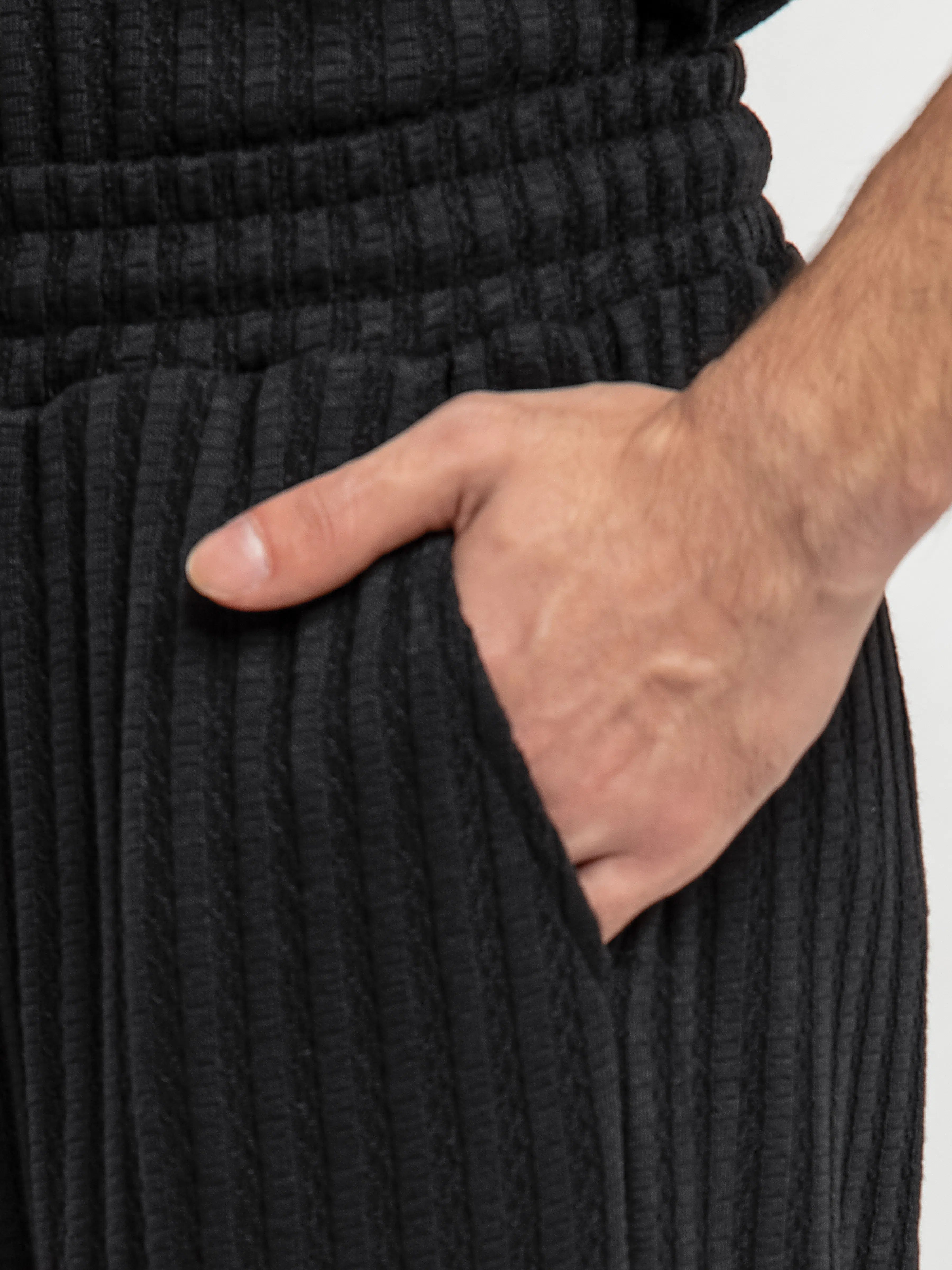 Textured Co-ord Set Trousers - FMBCS5-079